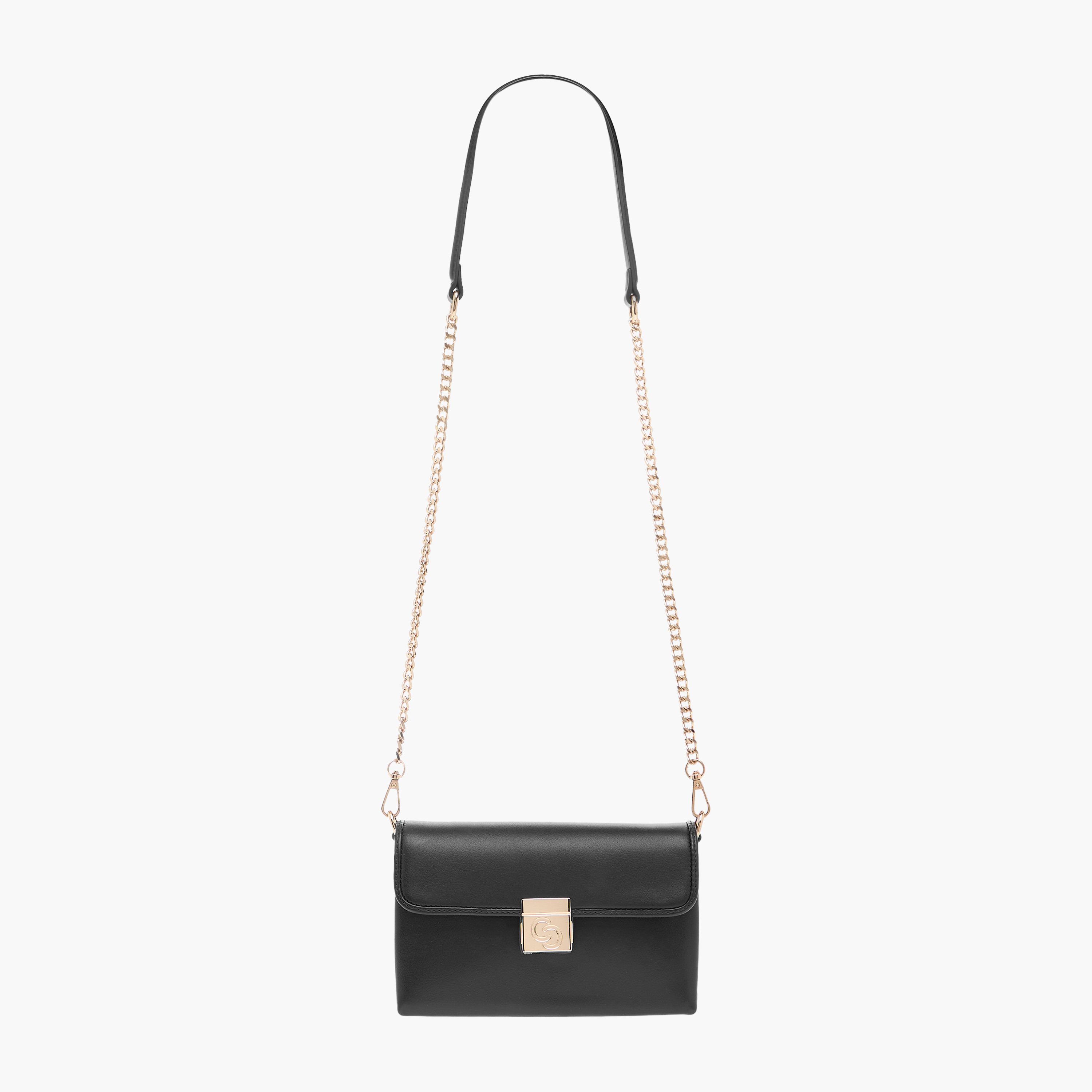 شنطة كروس بودي سادة بحزام سلسلة وطيّة إغلاق من سيليست-women-bagsandwallets-handbags-image-2