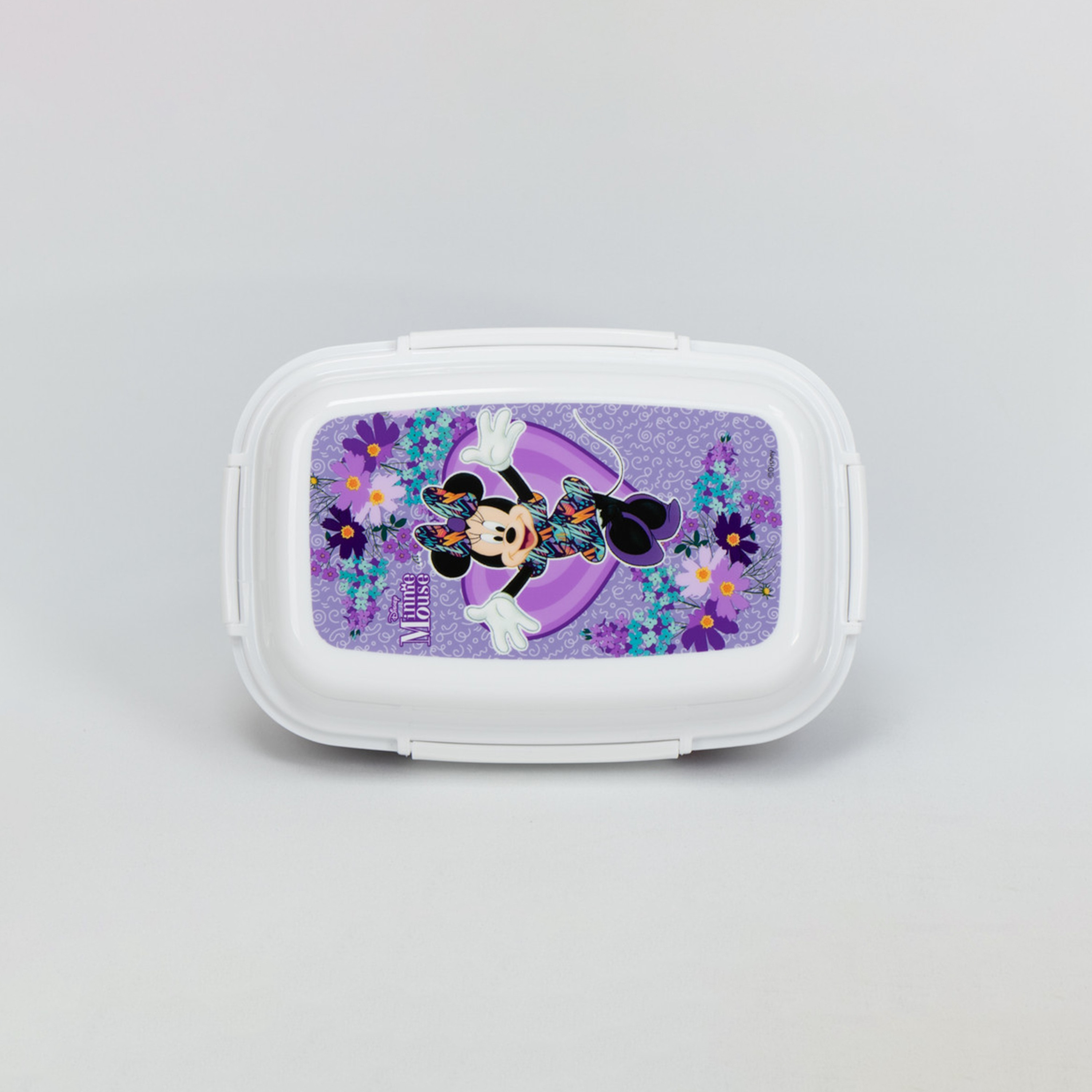 صندوق غداء BPA مع 4 مشابك إغلاق و4 صواني بطبعة ميني من ديزني - أرجواني-school-lunchessentials-lunchboxes-image-2