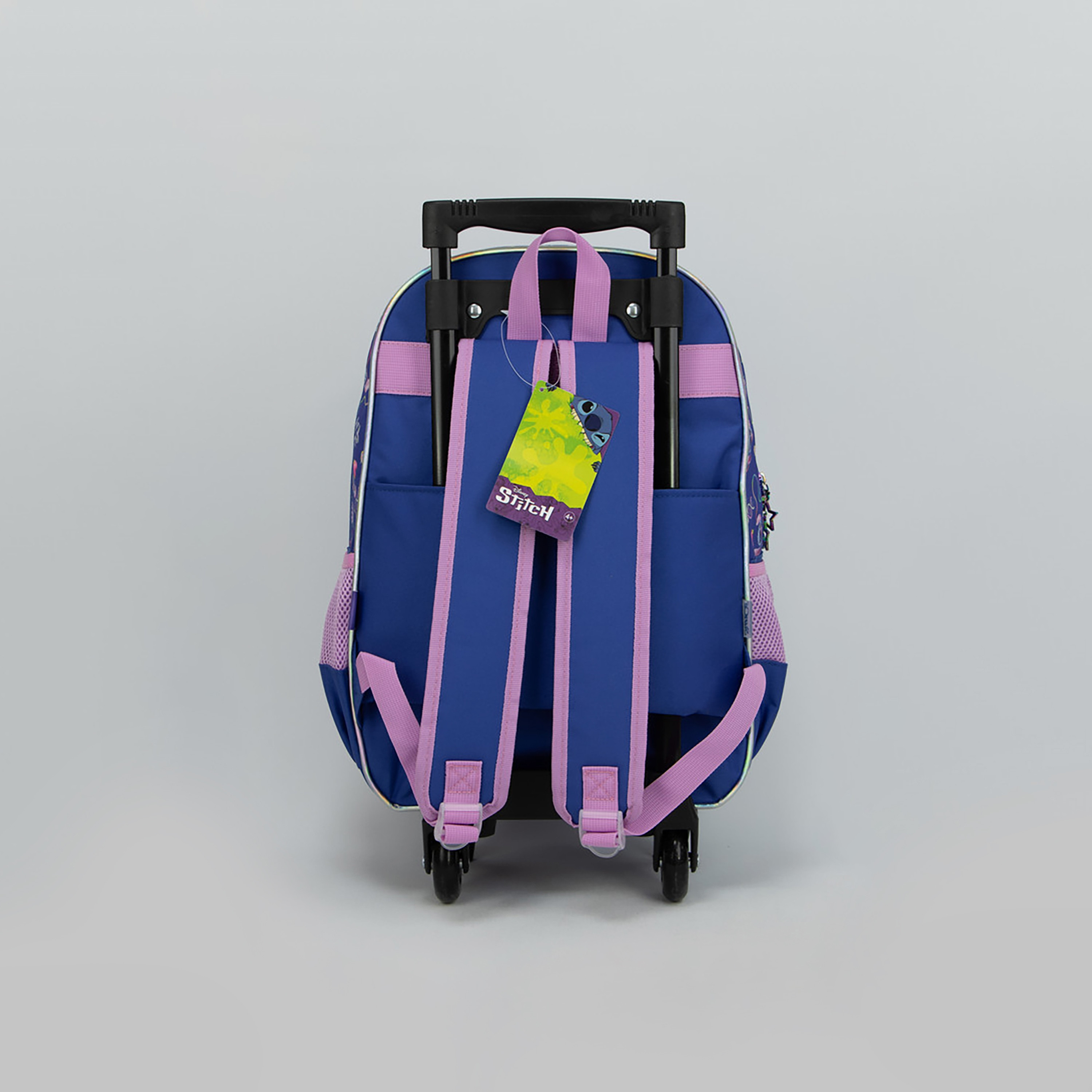 Disney Stitch Printed Trolley Backpack - Purple - 16 Inch-school-bagsandbackpacks-trolleybags-image-4