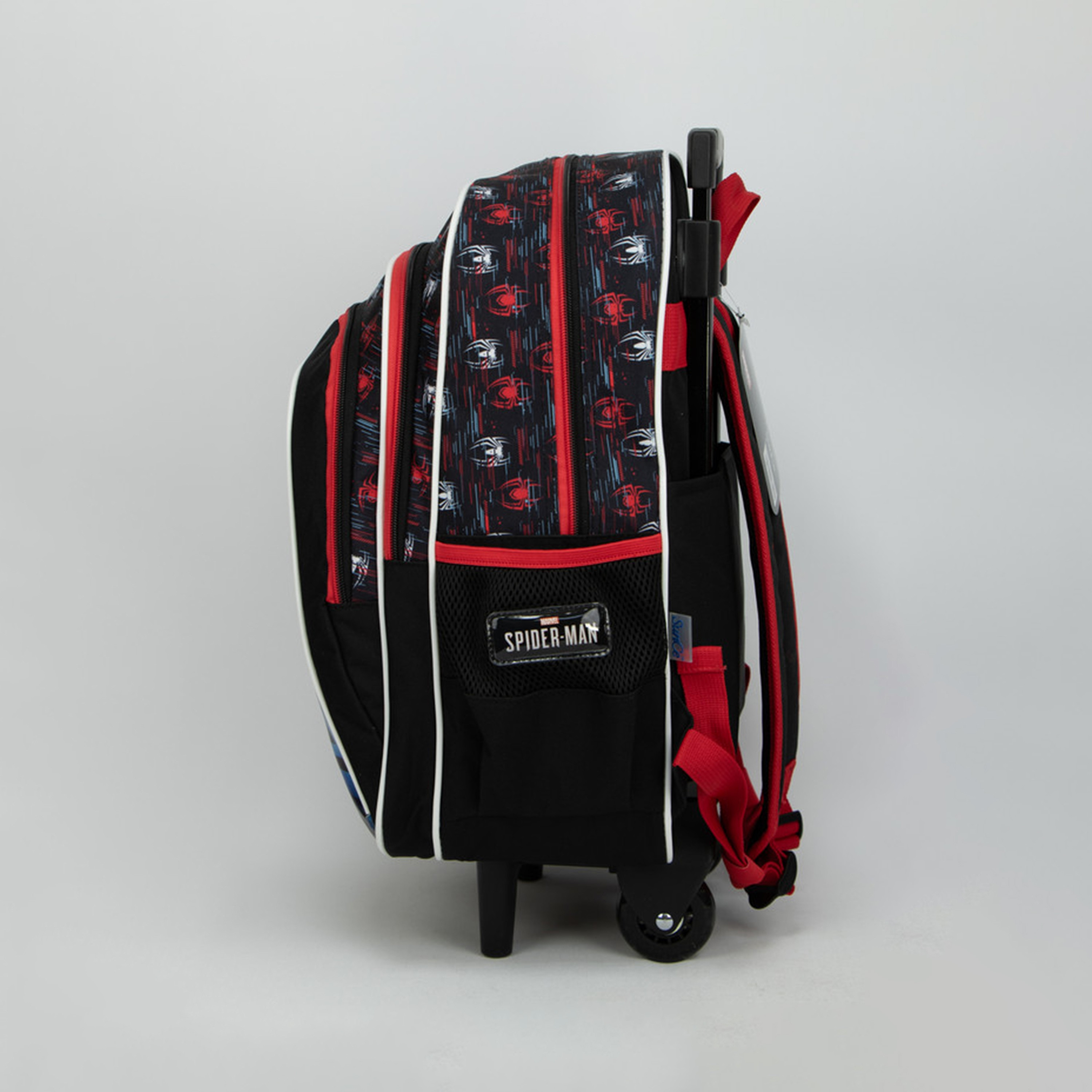 حقيبة ظهر بعجلات مطبوعة من سبايدرمان - أسود - 16 بوصة-school-bagsandbackpacks-trolleybags-image-4