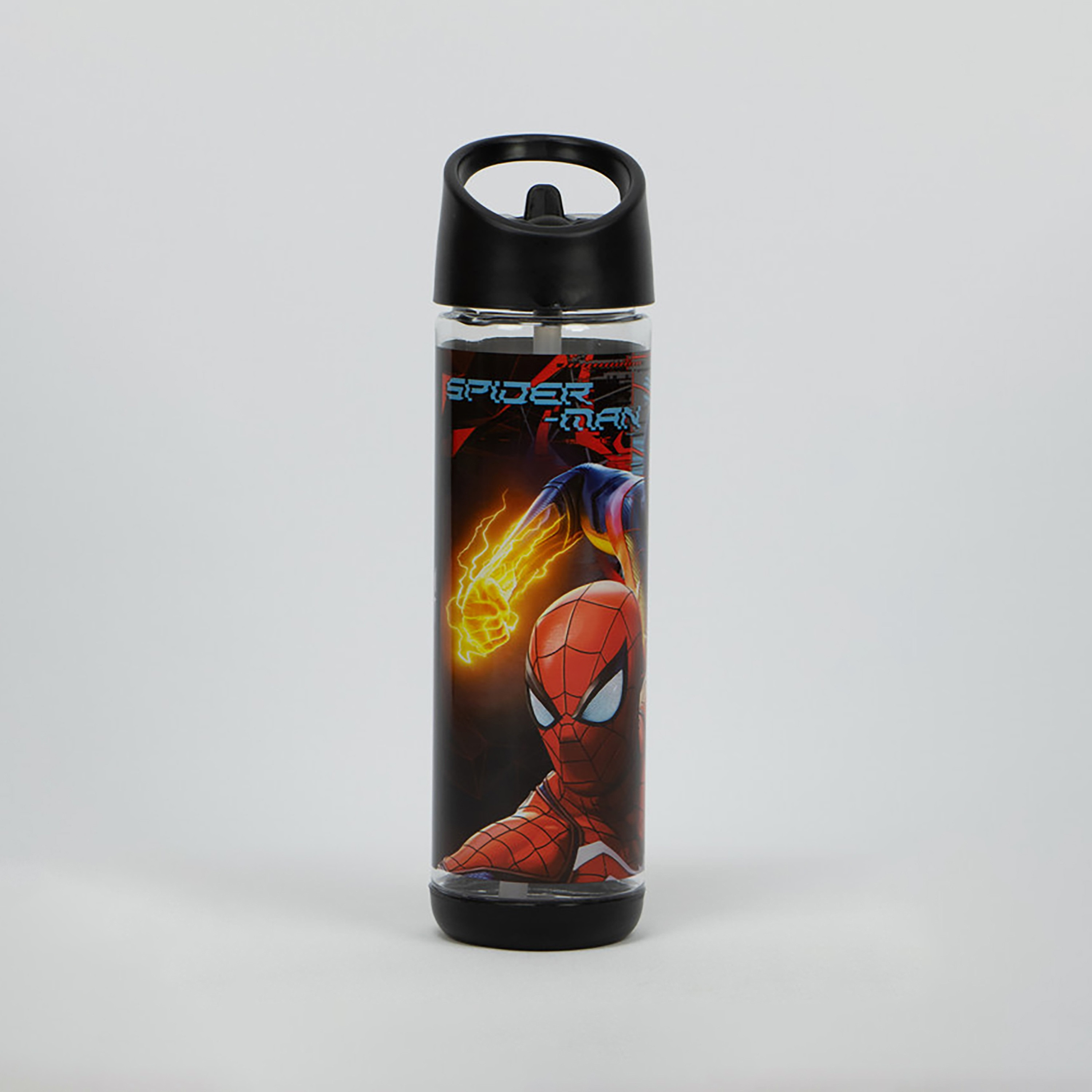 Spiderman Printed BPA Free Tritan Insulated Water Bottle - Black - 500 ml-school-waterbottles-image-1