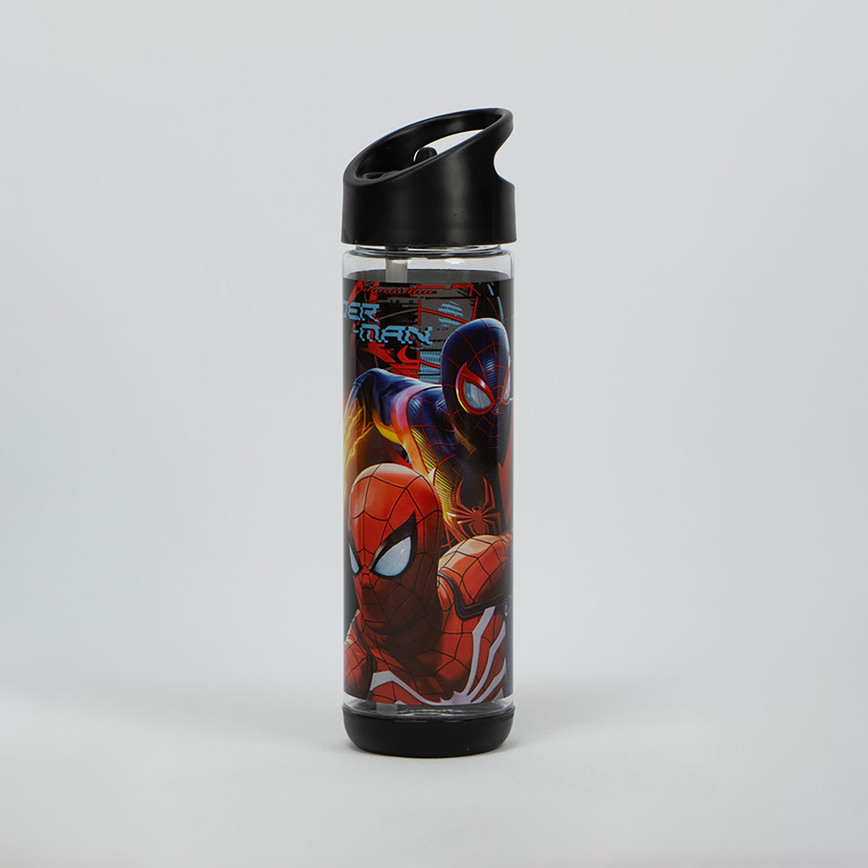 Spiderman Printed BPA Free Tritan Insulated Water Bottle - Black - 500 ml-school-waterbottles-image-2