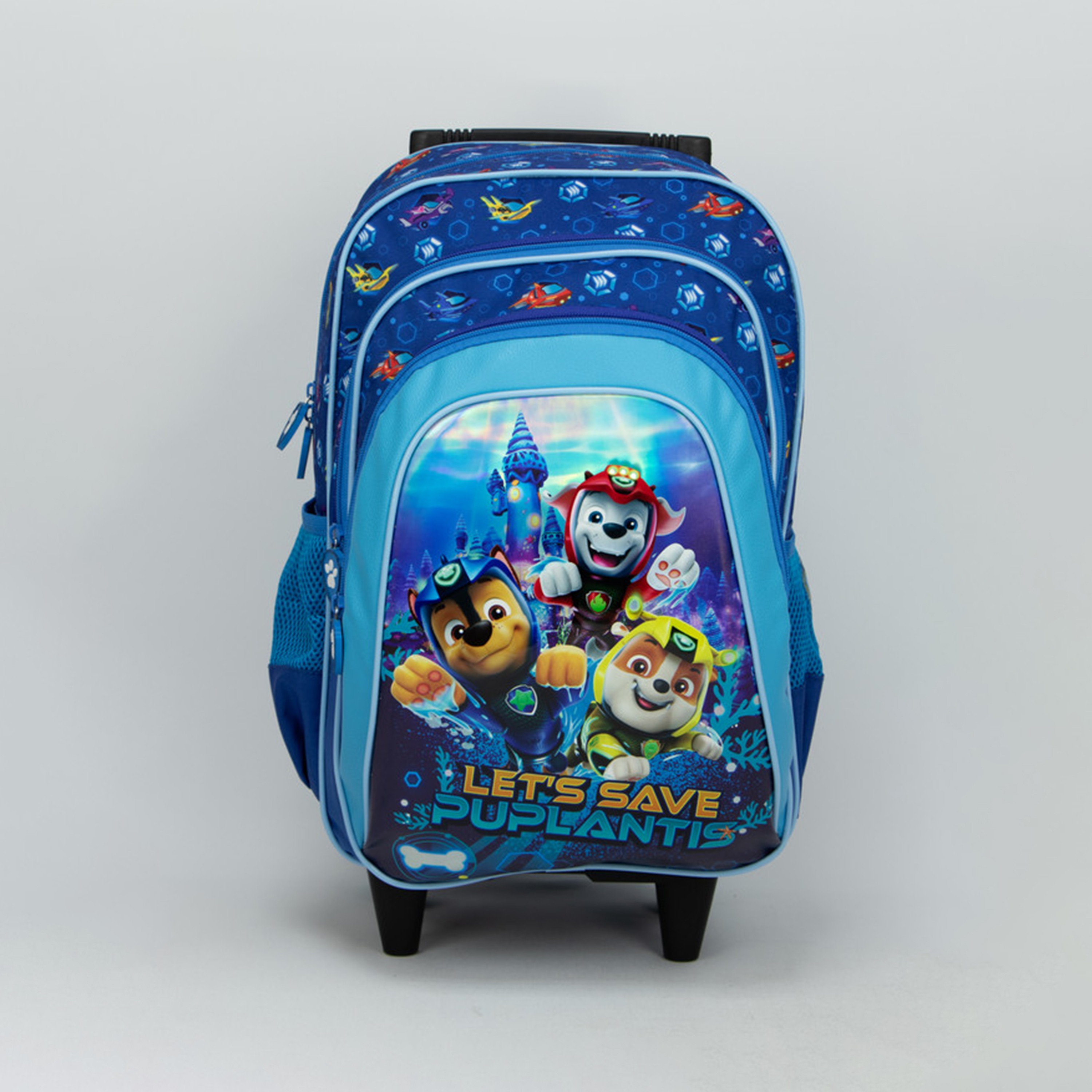 Paw Patrol Printed Trolley Backpack - Blue - 16 Inch-school-bagsandbackpacks-trolleybags-image-1