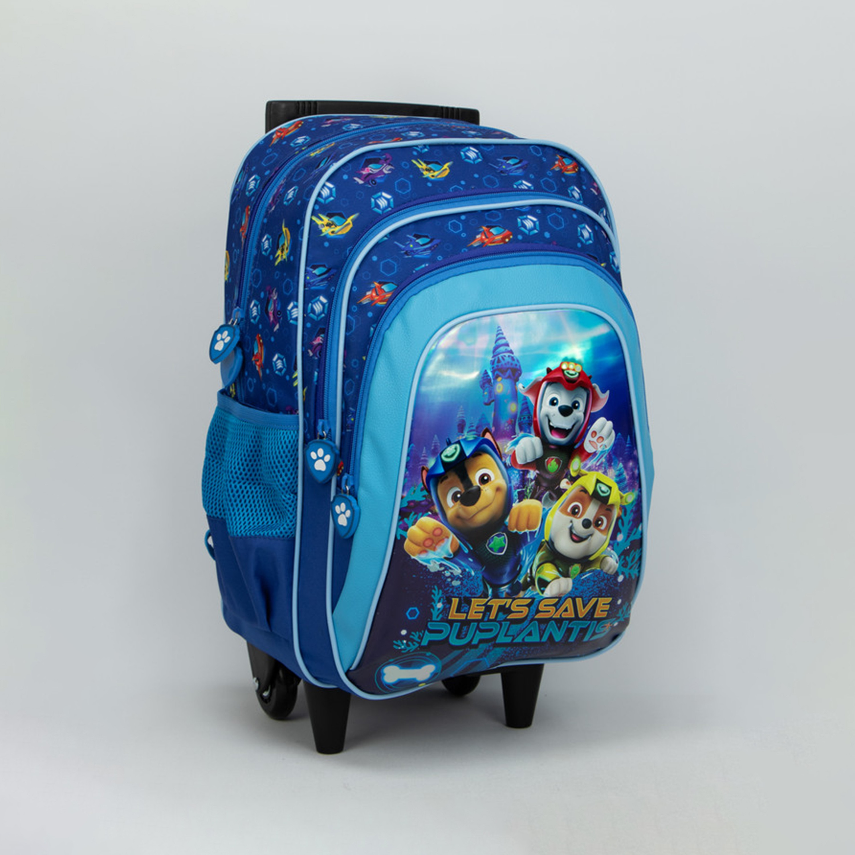 Paw Patrol Printed Trolley Backpack - Blue - 16 Inch-school-bagsandbackpacks-trolleybags-image-2