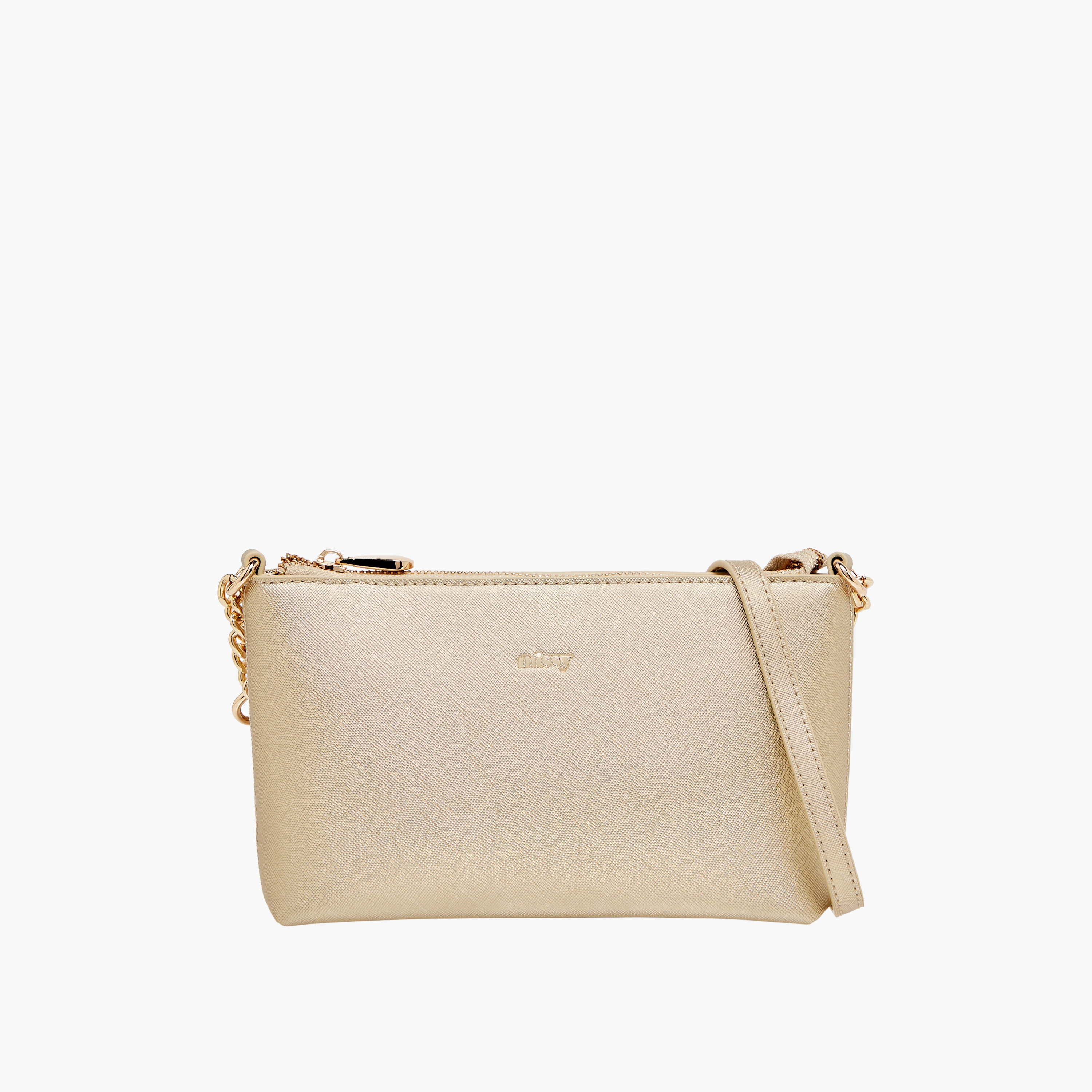 شنطة كروس بودي بحزام قابل للتعديل وسحاب إغلاق وطبعات مونوجرام من ميسي-women-bagsandwallets-handbags-image-14