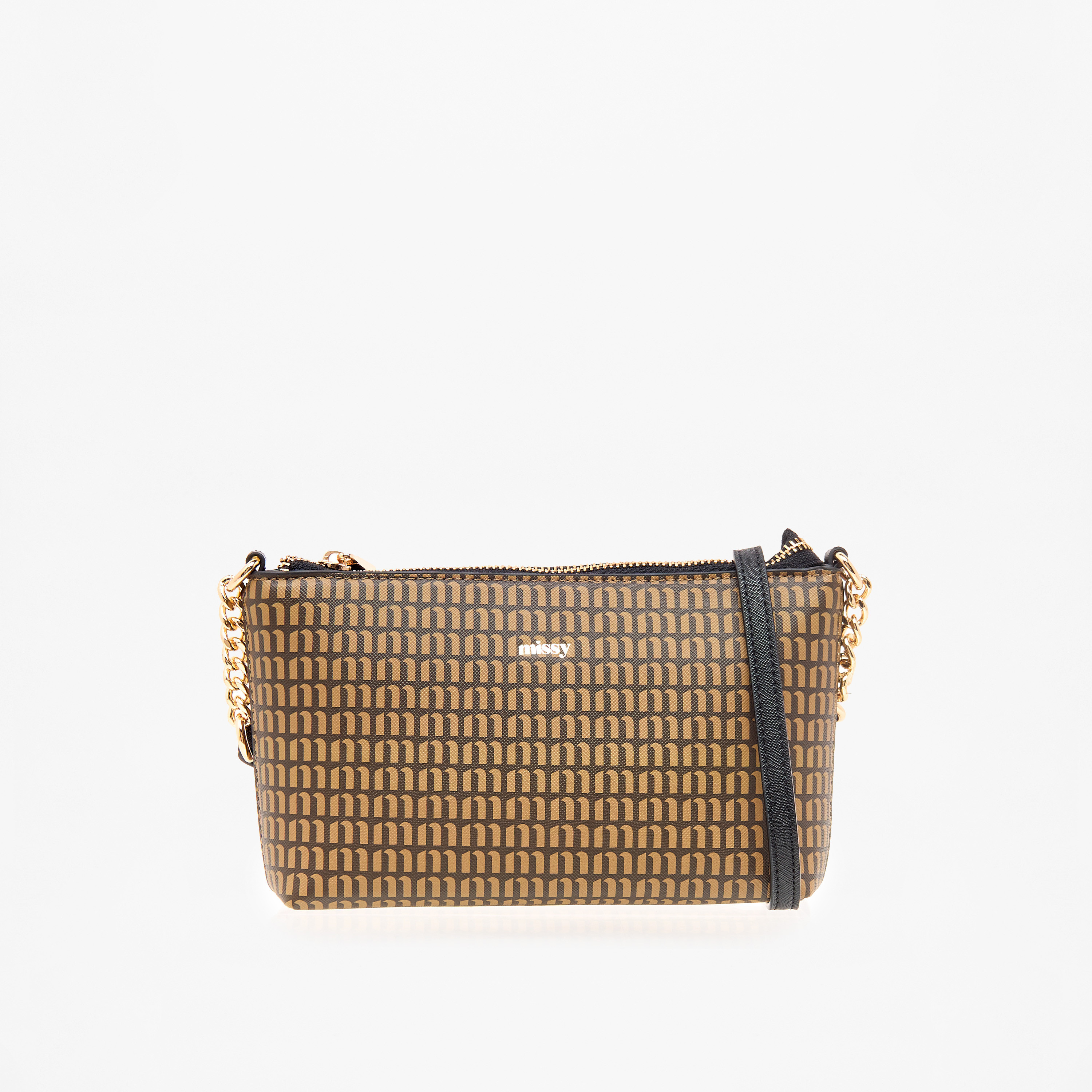شنطة كروس بودي بحزام قابل للتعديل وسحاب إغلاق وطبعات مونوجرام من ميسي-women-bagsandwallets-handbags-image-8