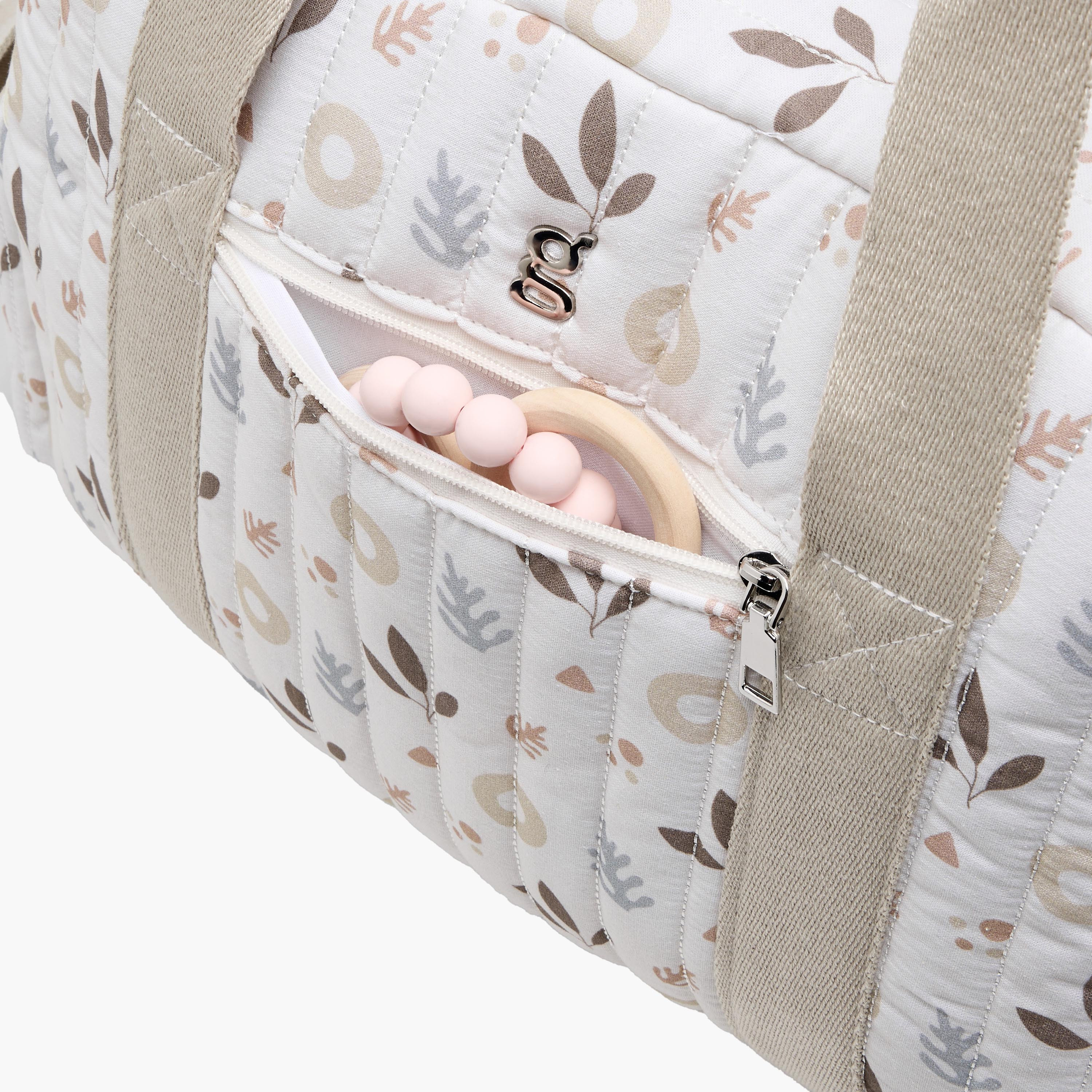 Giggles Printed Diaper Bag with Zip Closure and Top Handles-baby-diapering-diaperbags-image-10