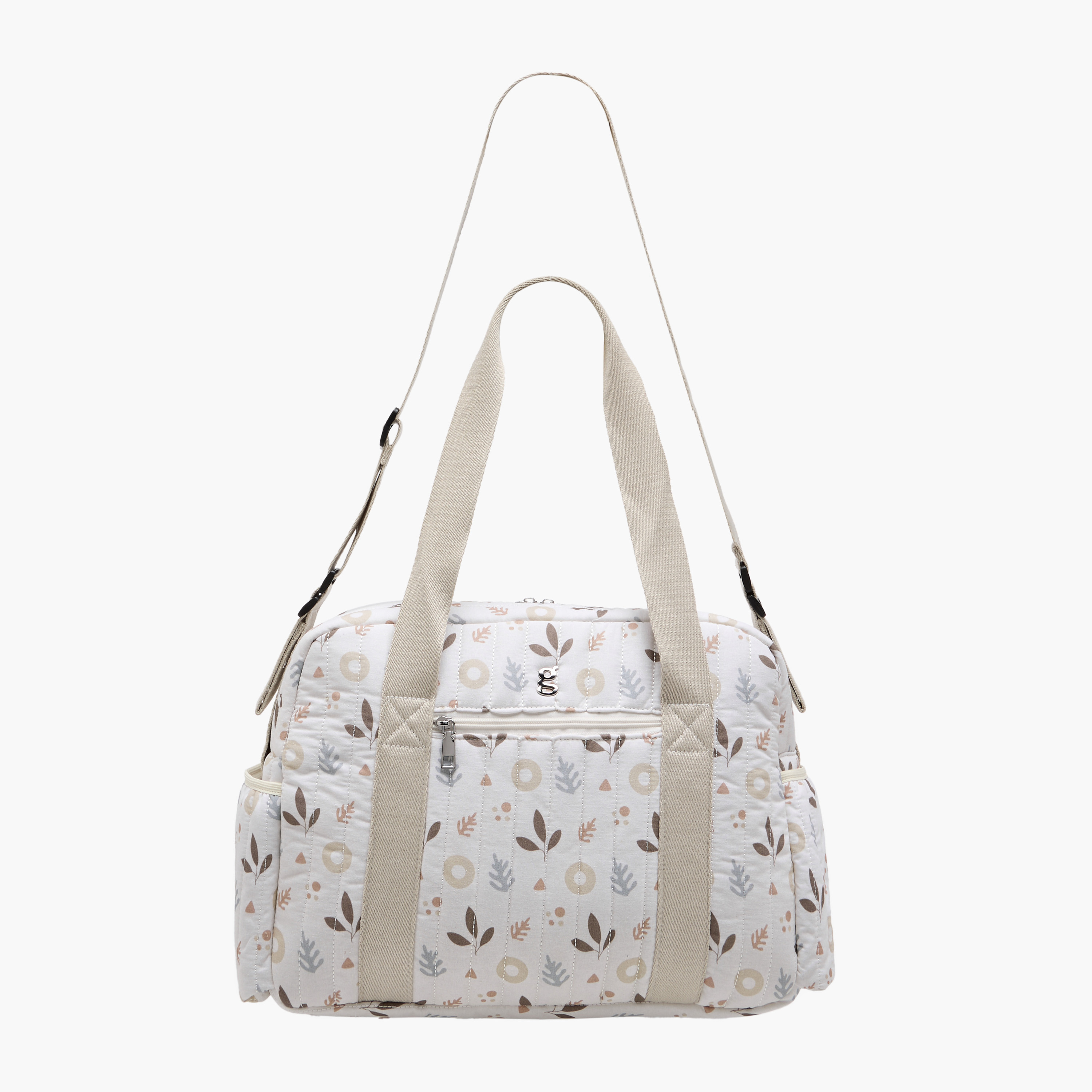 Giggles Printed Diaper Bag with Zip Closure and Top Handles-baby-diapering-diaperbags-image-2
