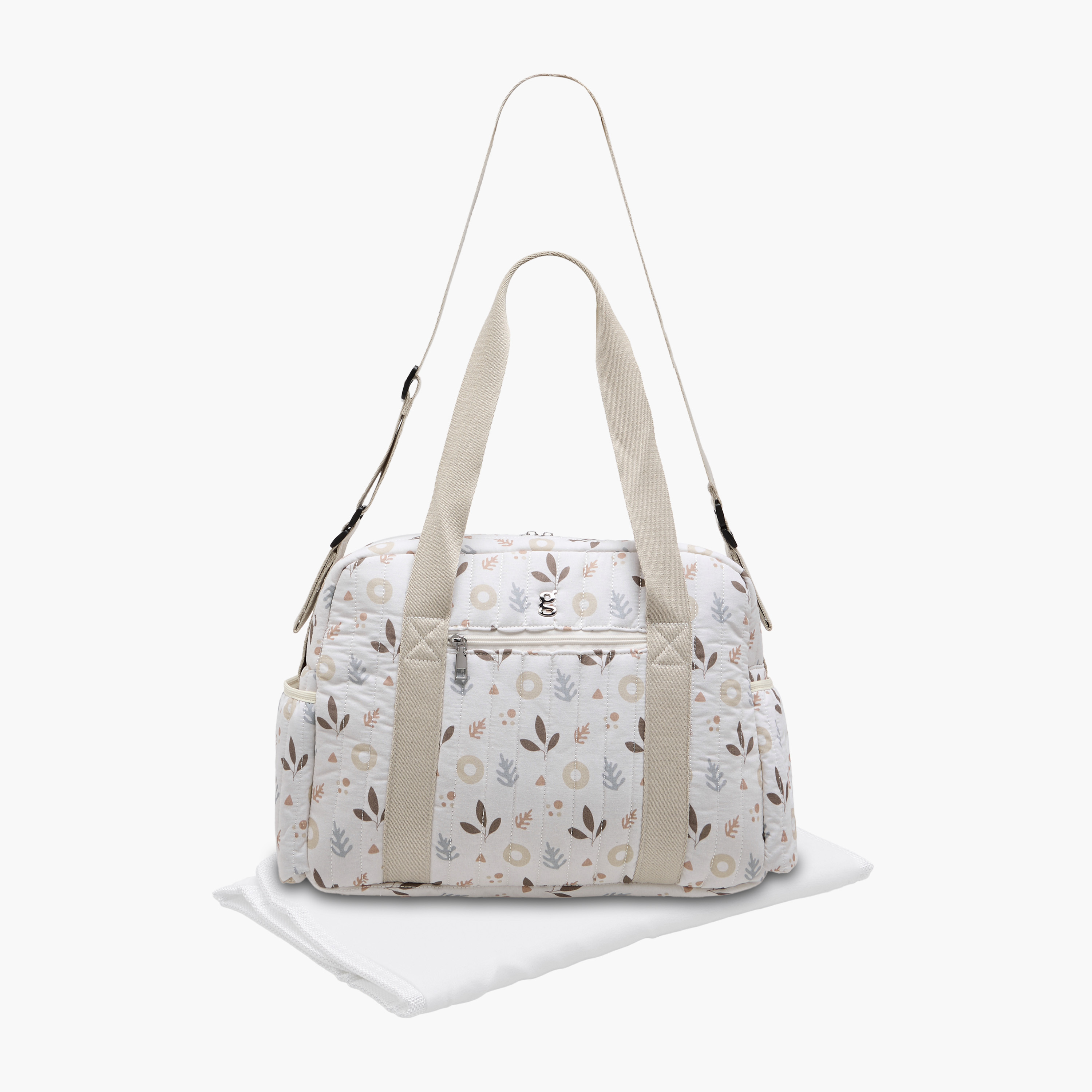 Giggles Printed Diaper Bag with Zip Closure and Top Handles-baby-diapering-diaperbags-image-3