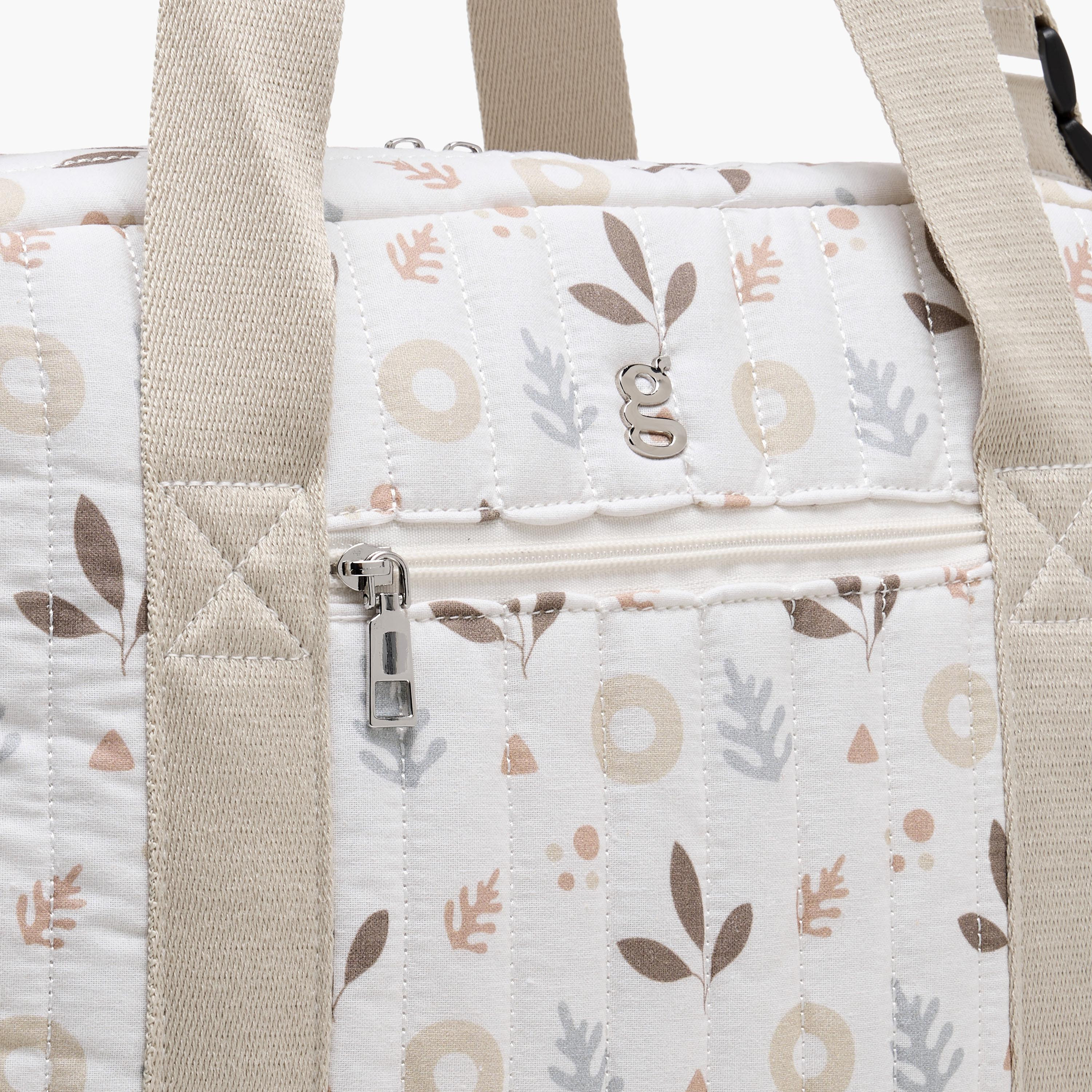 Giggles Printed Diaper Bag with Zip Closure and Top Handles-baby-diapering-diaperbags-image-7