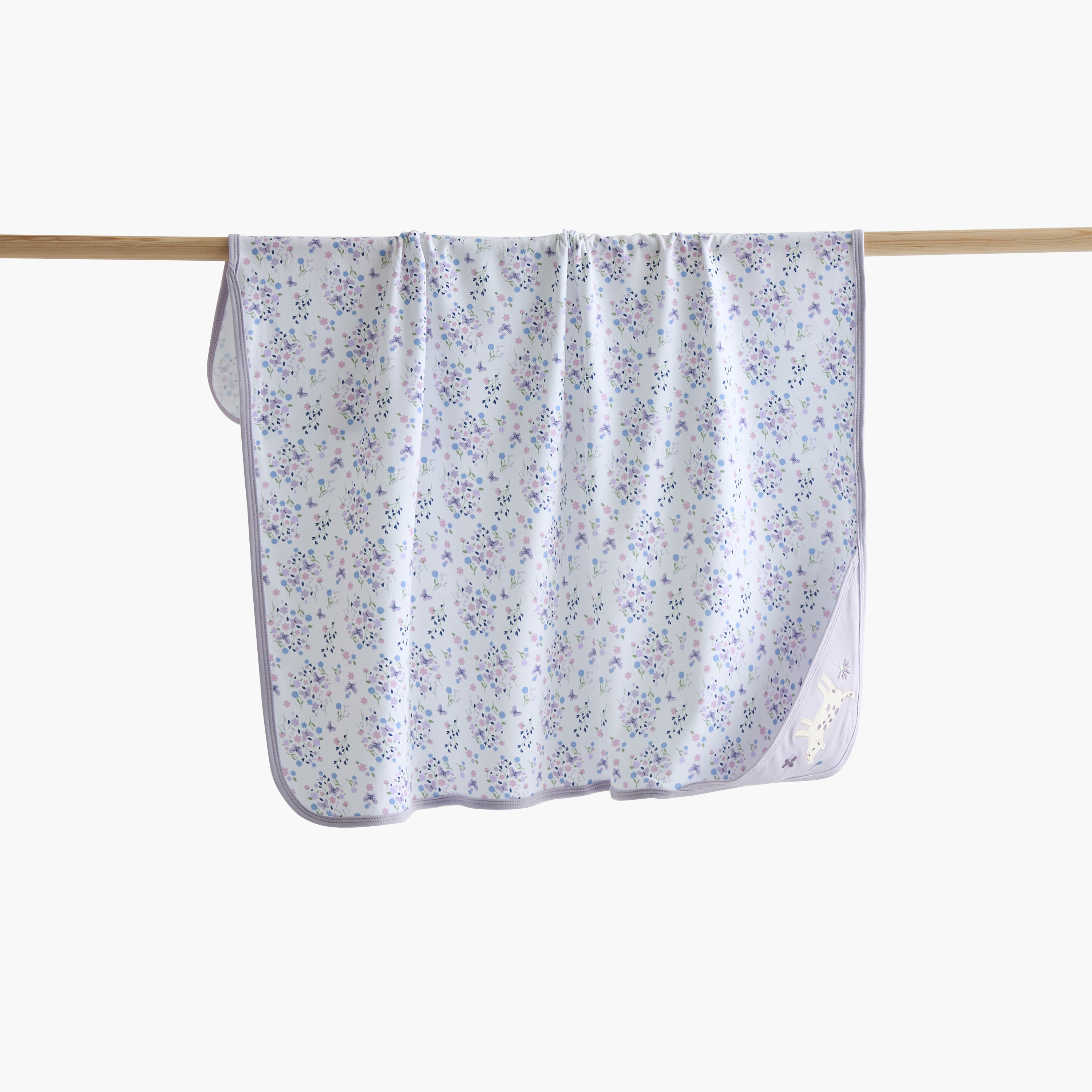 Juniors Floral Print Receiving Blanket-baby-nursery-blanketsandswaddles-receivingblankets-image-1
