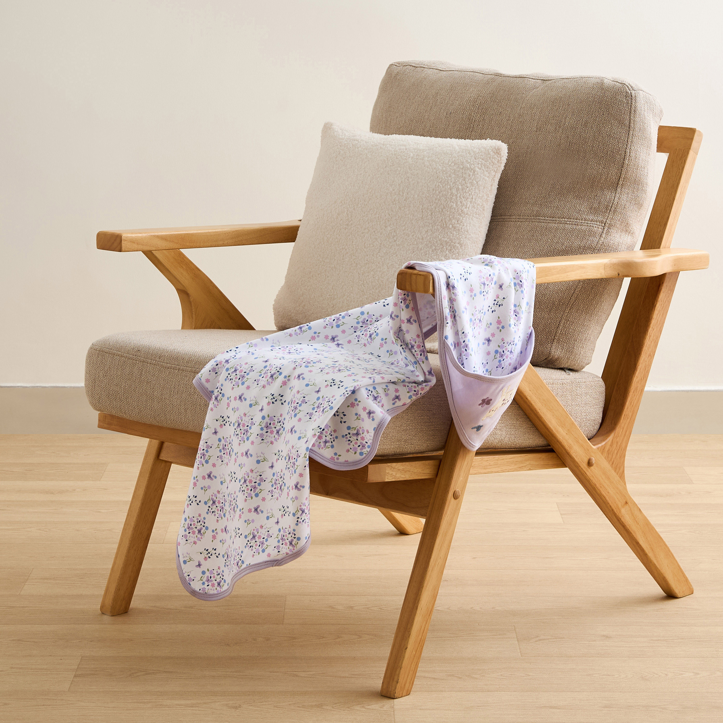 Juniors Floral Print Receiving Blanket-baby-nursery-blanketsandswaddles-receivingblankets-image-2