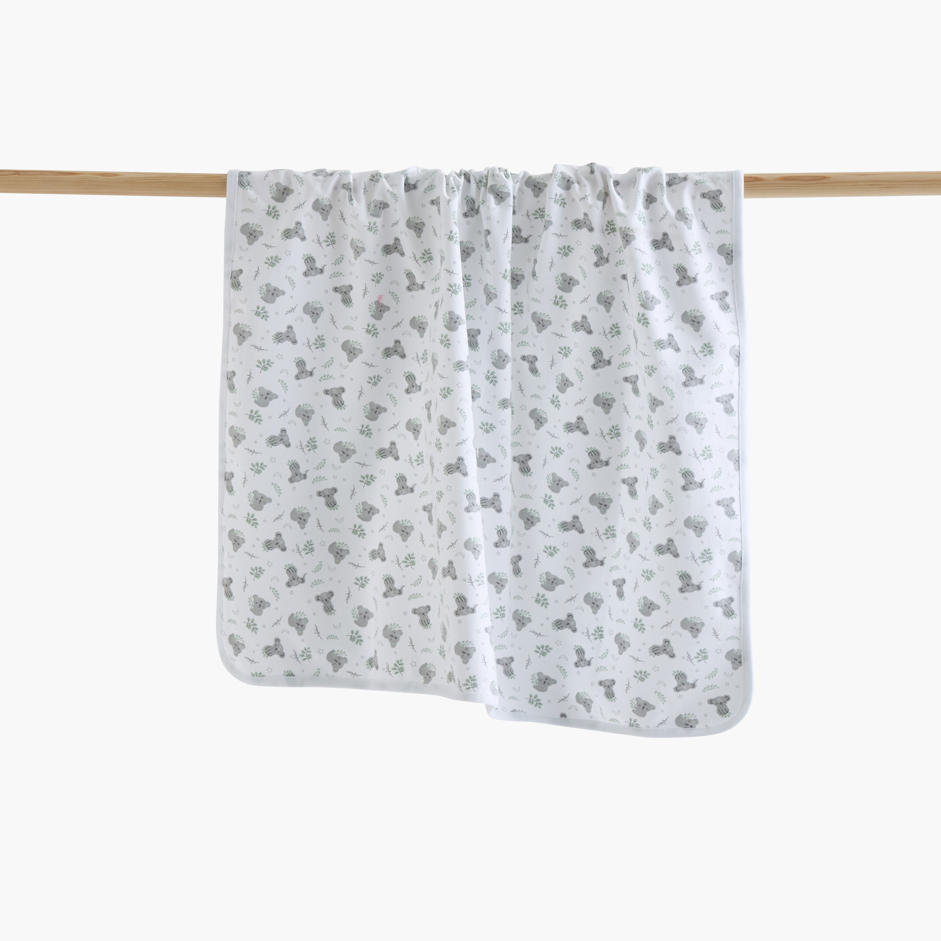 بطانية حديثي ولادة بتفاصيل خيوط بارزة وطبعات حيوان من جونيورز - 70x70 سم-baby-nursery-blanketsandswaddles-receivingblankets-image-1