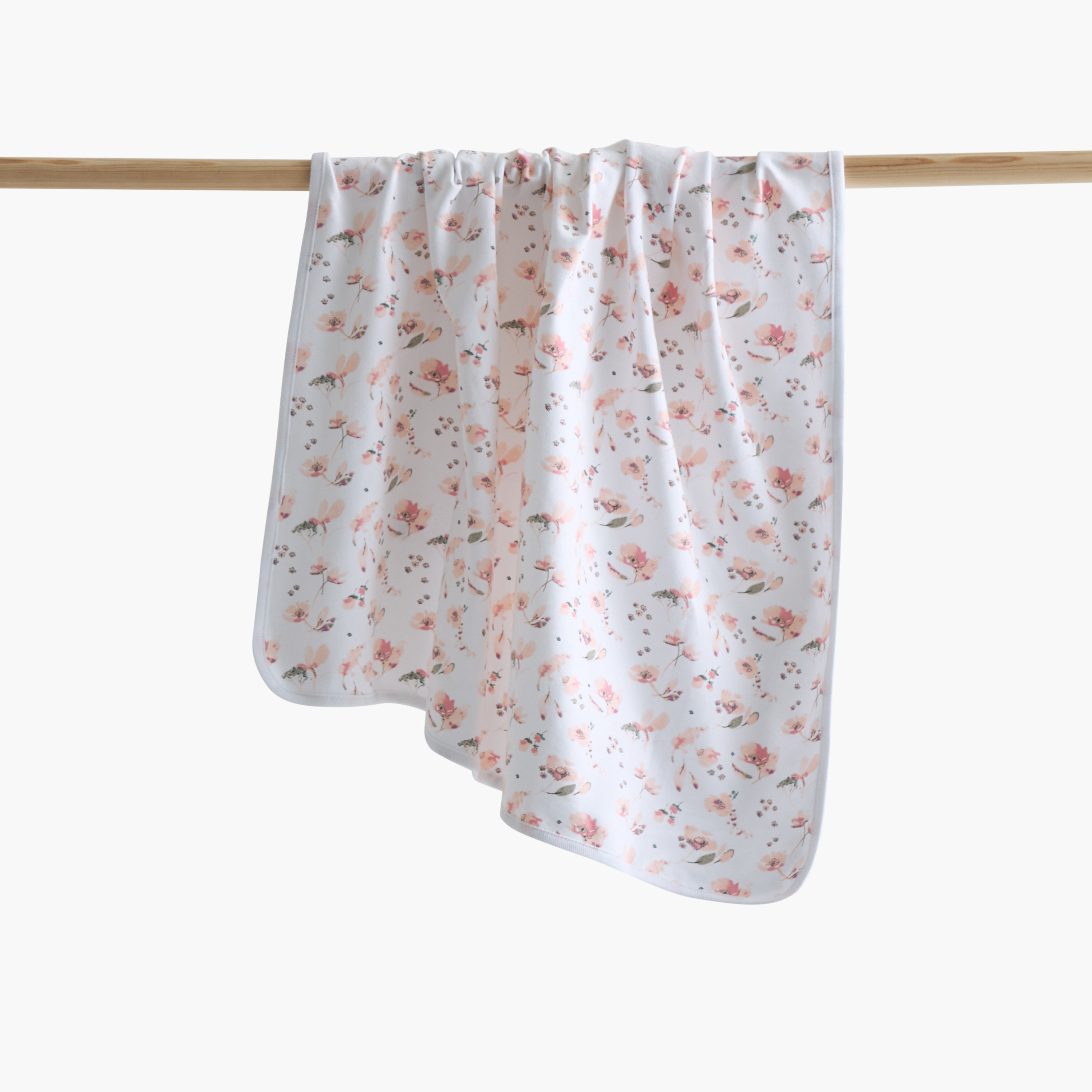 Juniors All-Over Floral Print Receiving Blanket - 70x70 cm-baby-nursery-blanketsandswaddles-receivingblankets-image-1