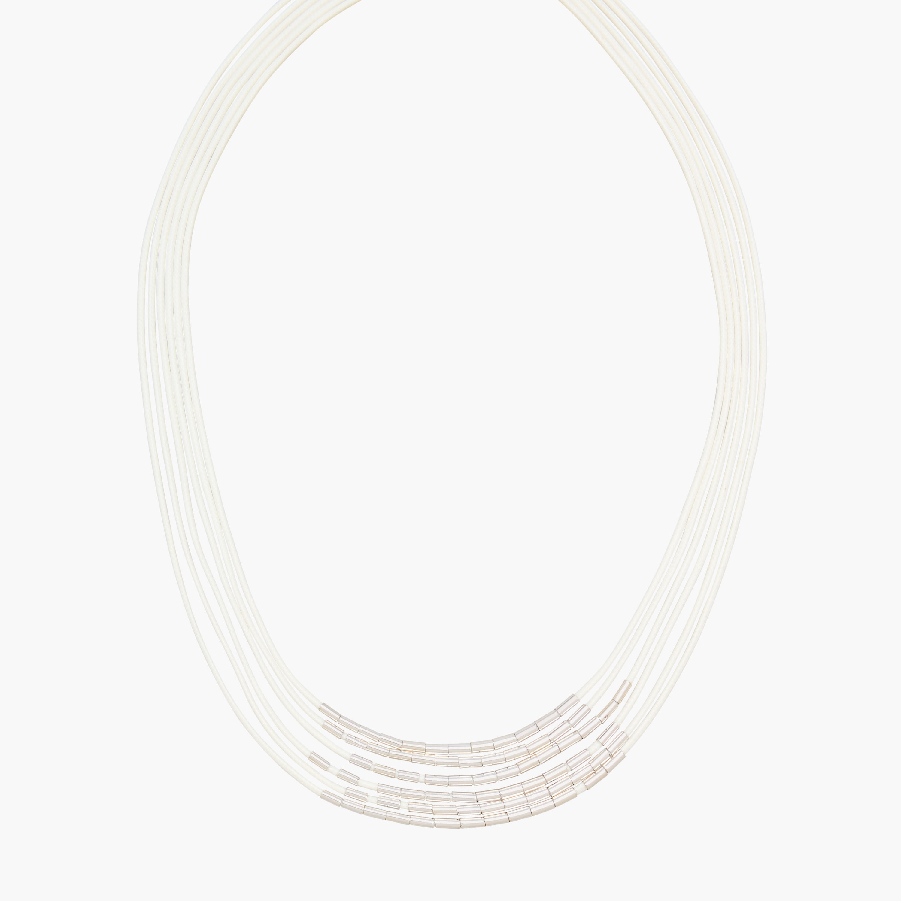 عقد متعدد الطبقات بخرز بلون فضي-women-watchesandjewellery-jewellery-necklacesandpendants-image-2
