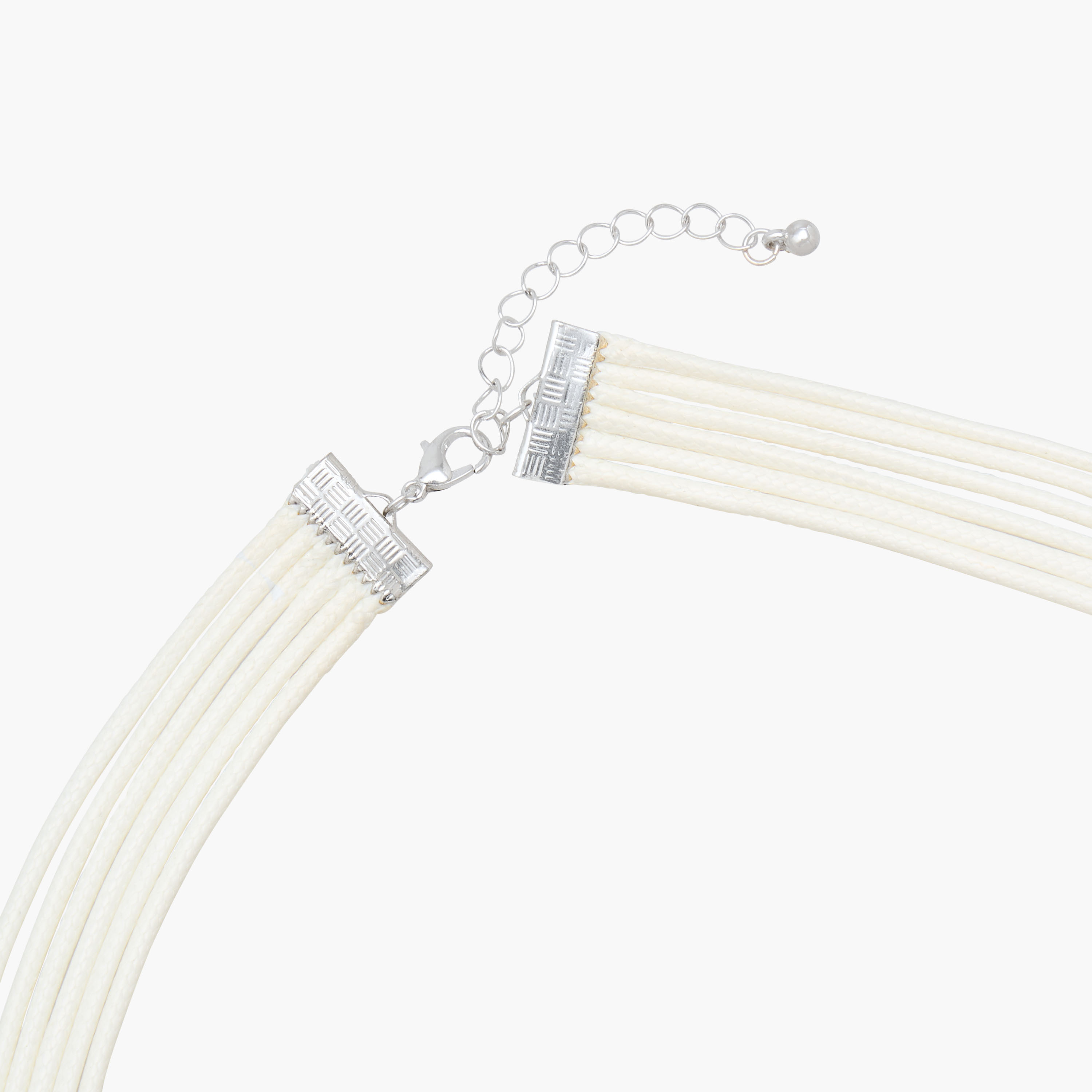 عقد متعدد الطبقات بخرز بلون فضي-women-watchesandjewellery-jewellery-necklacesandpendants-image-4