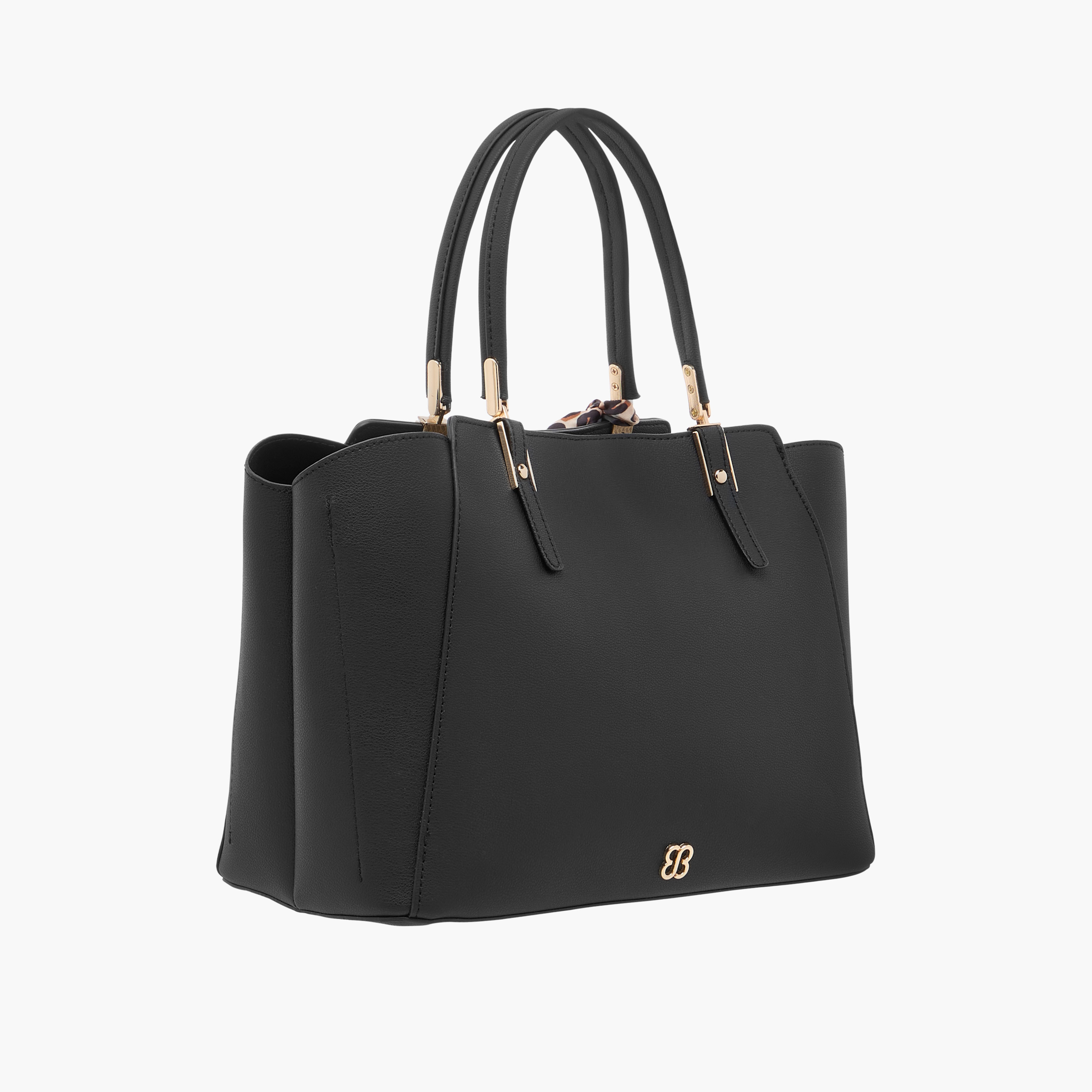 شنطة توتي سادة بسحاب إغلاق وتفاصيل وشاح من بيسي لندن-women-bagsandwallets-handbags-image-4
