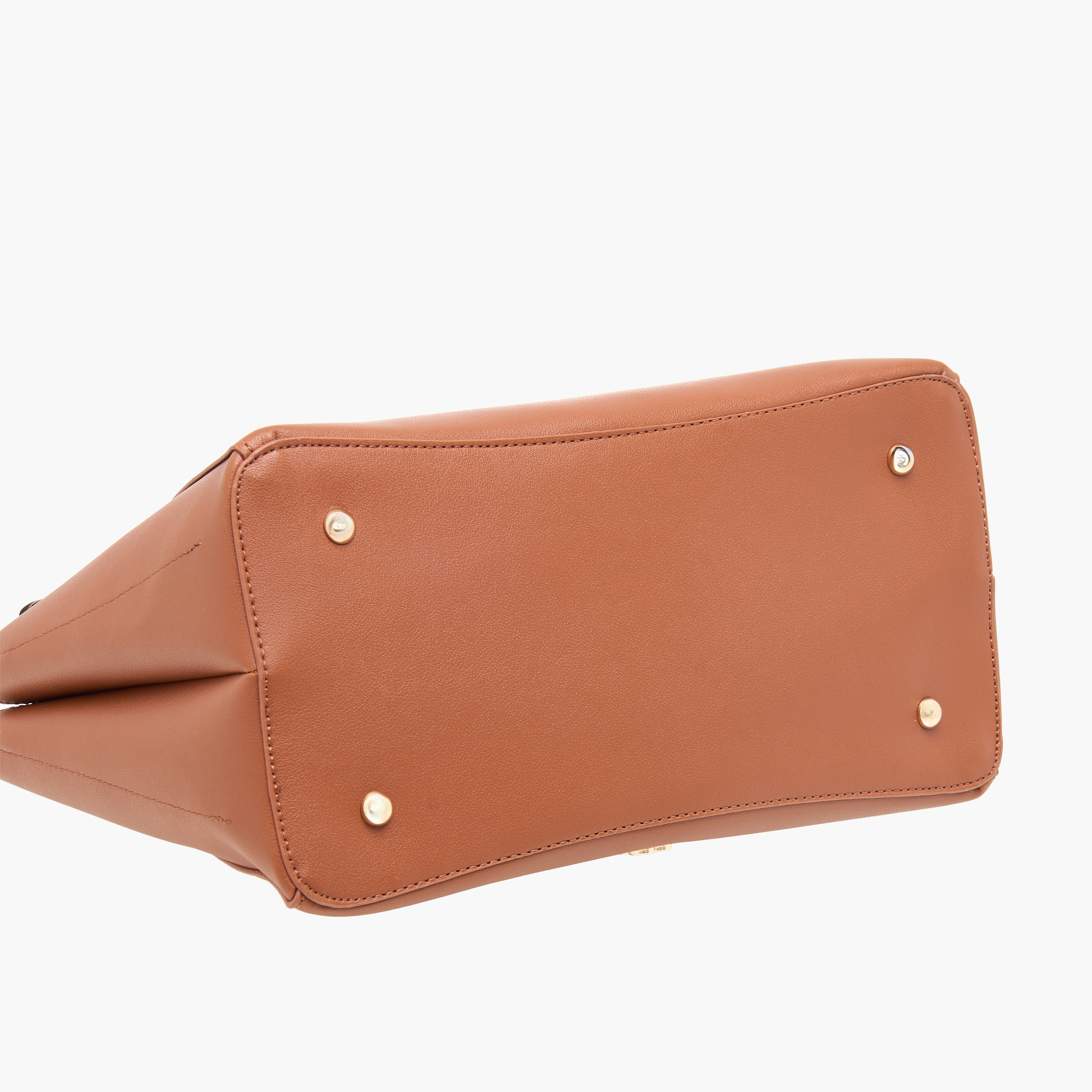 Bessie London Solid Tote Bag with Zip Closure and Scarf Accent-women-bagsandwallets-handbags-image-7