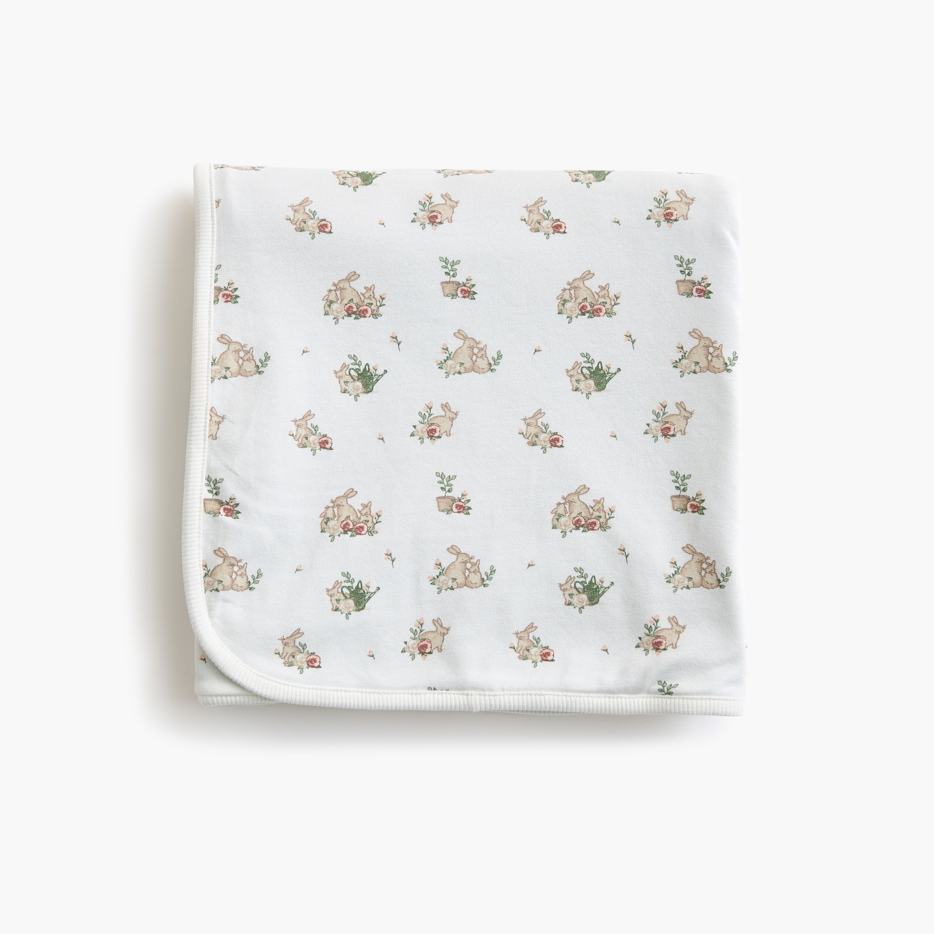 Juniors Bunny Print Receiving Blanket - 70x70 cm-baby-nursery-blanketsandswaddles-receivingblankets-image-4