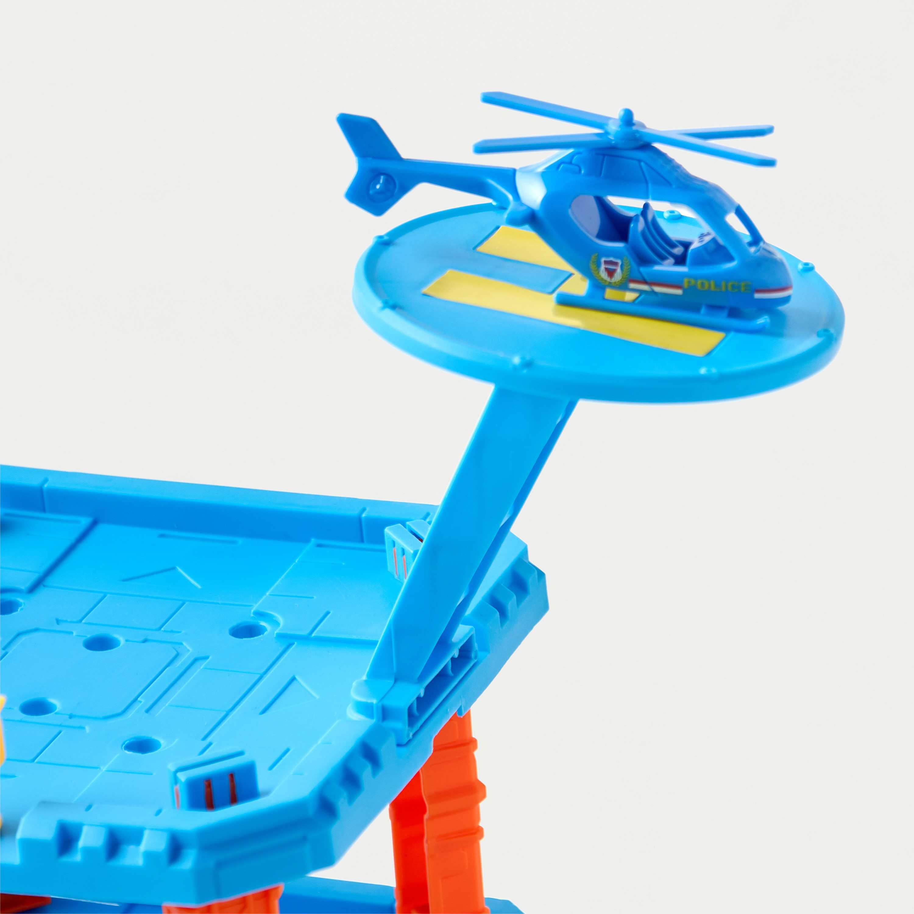 مجموعة ألعاب مضمار موقف سيارات الشرطة 66 قطعة-toys-playvehicles-vehicleplaysets-image-3