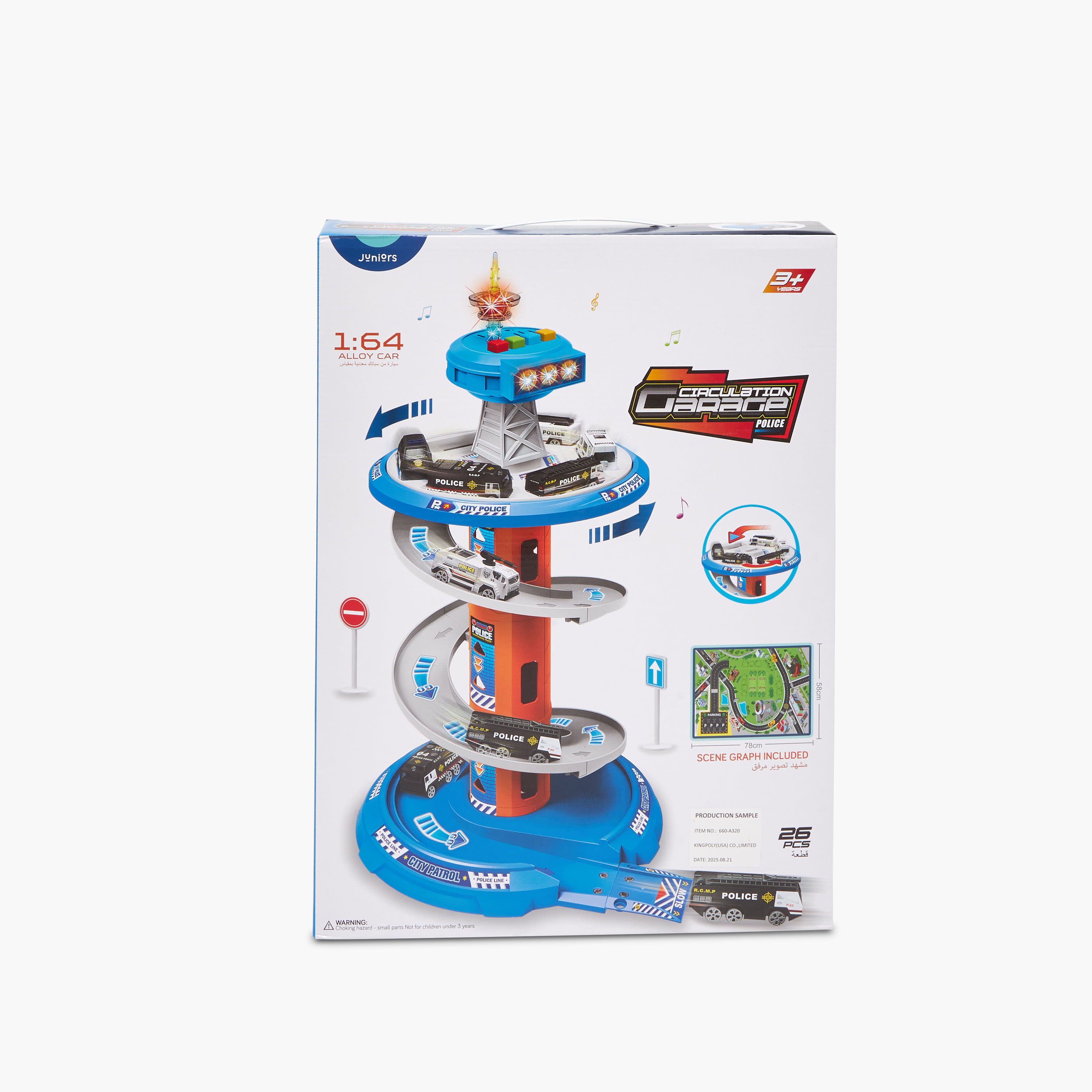 Police Circulation Garage Parking Scene Playset-toys-playvehicles-vehicleplaysets-image-11