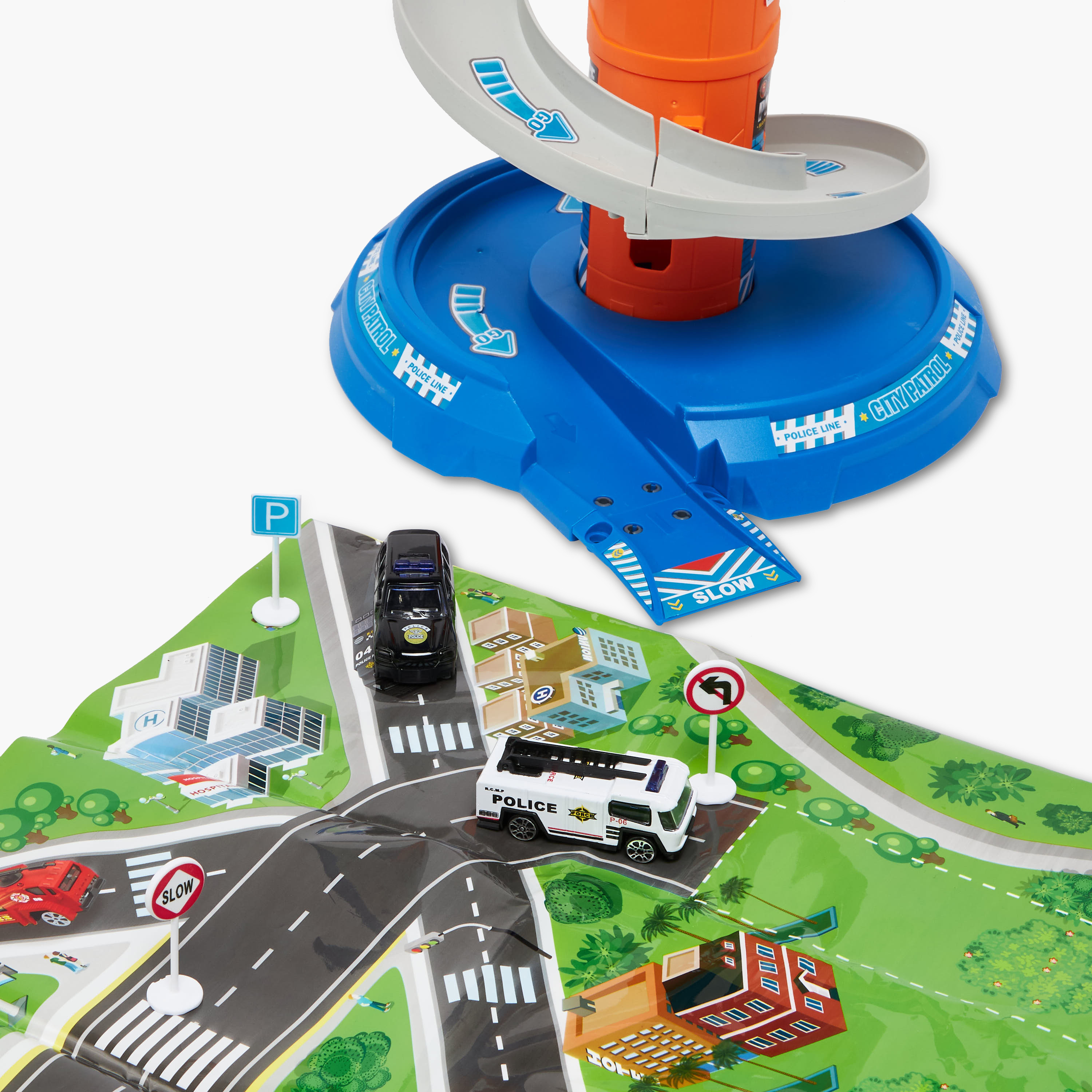 Police Circulation Garage Parking Scene Playset-toys-playvehicles-vehicleplaysets-image-8