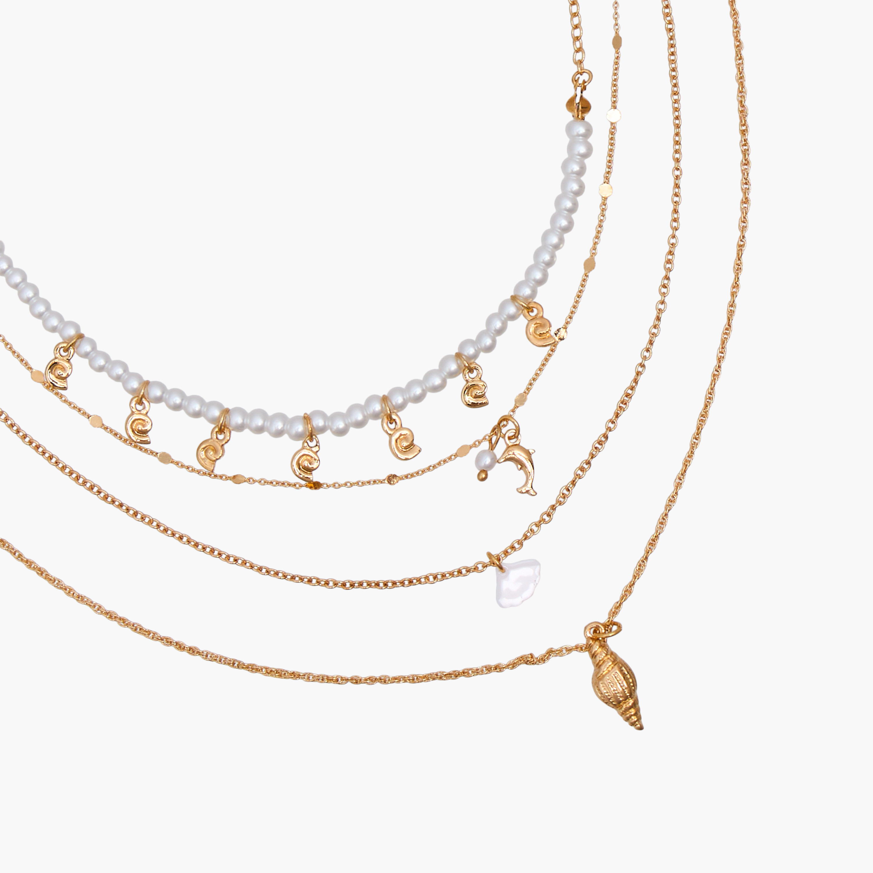 عقد معدن بدلاية - طقم من 4 قطع-women-watchesandjewellery-jewellery-necklacesandpendants-image-6
