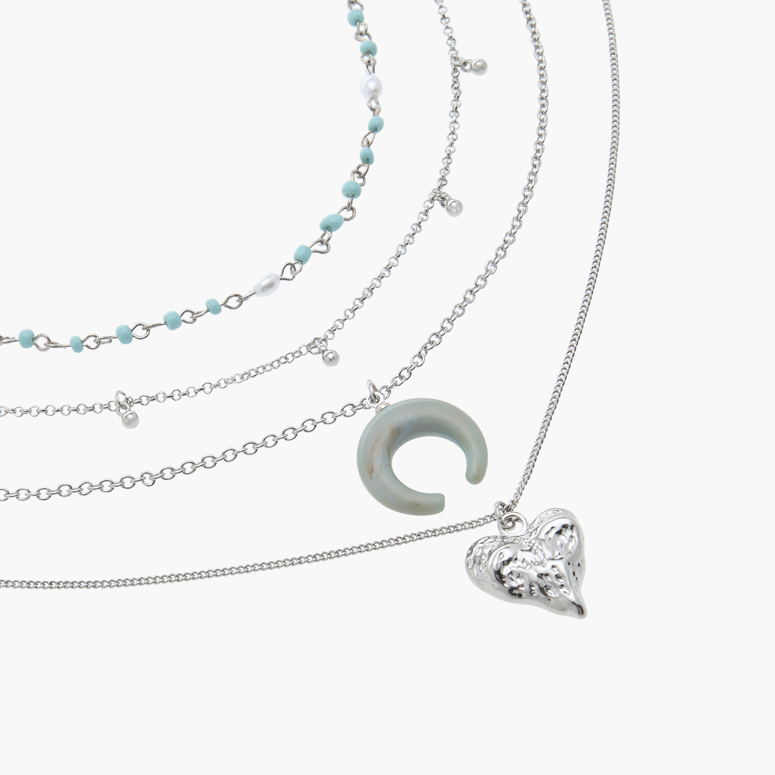 أعقاد متنوعة بمشبك إغلاق - طقم من 4 قطع-women-watchesandjewellery-jewellery-necklacesandpendants-image-6