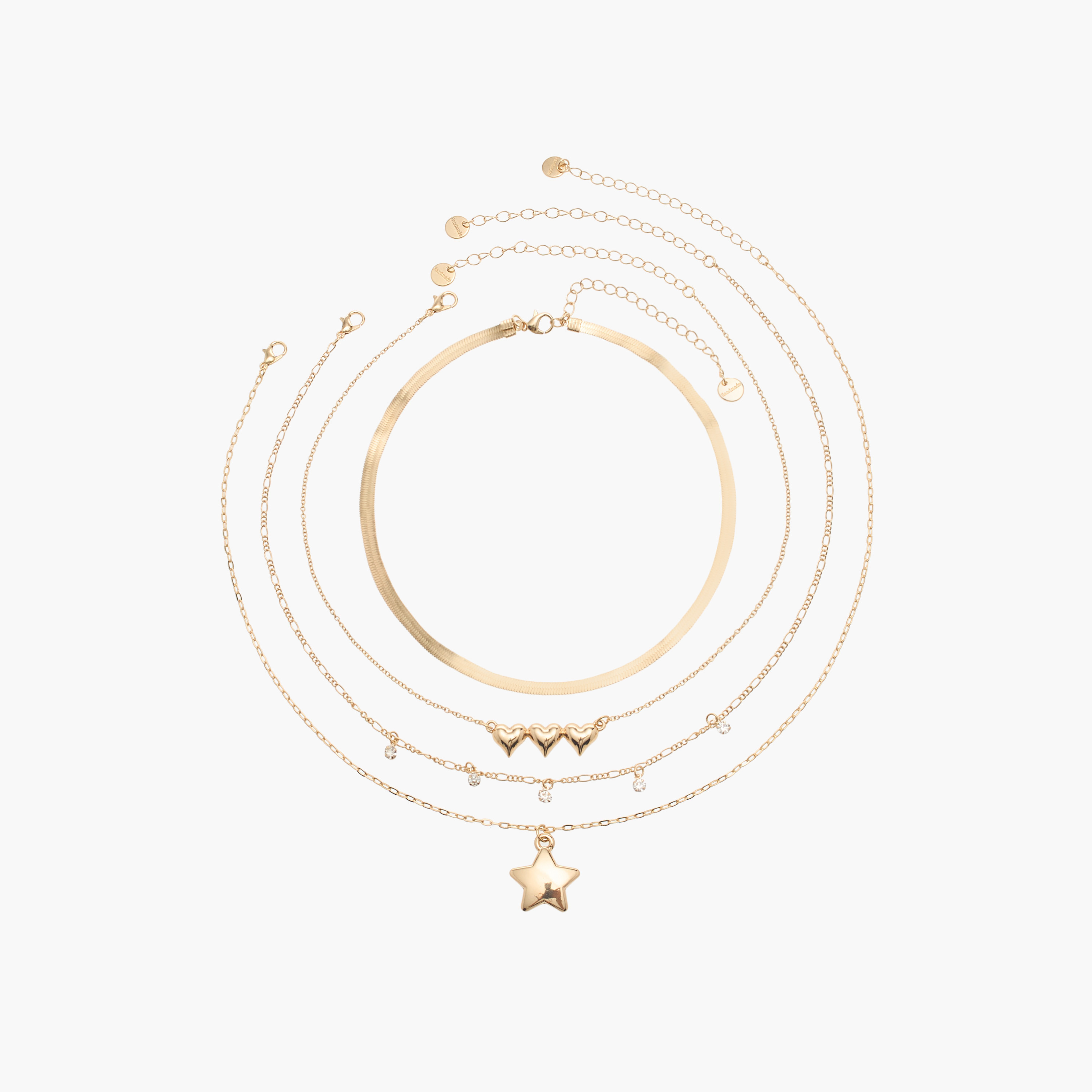 أعقاد متنوعة بمشبك إغلاق - طقم من 4 قطع-women-watchesandjewellery-jewellery-necklacesandpendants-image-1