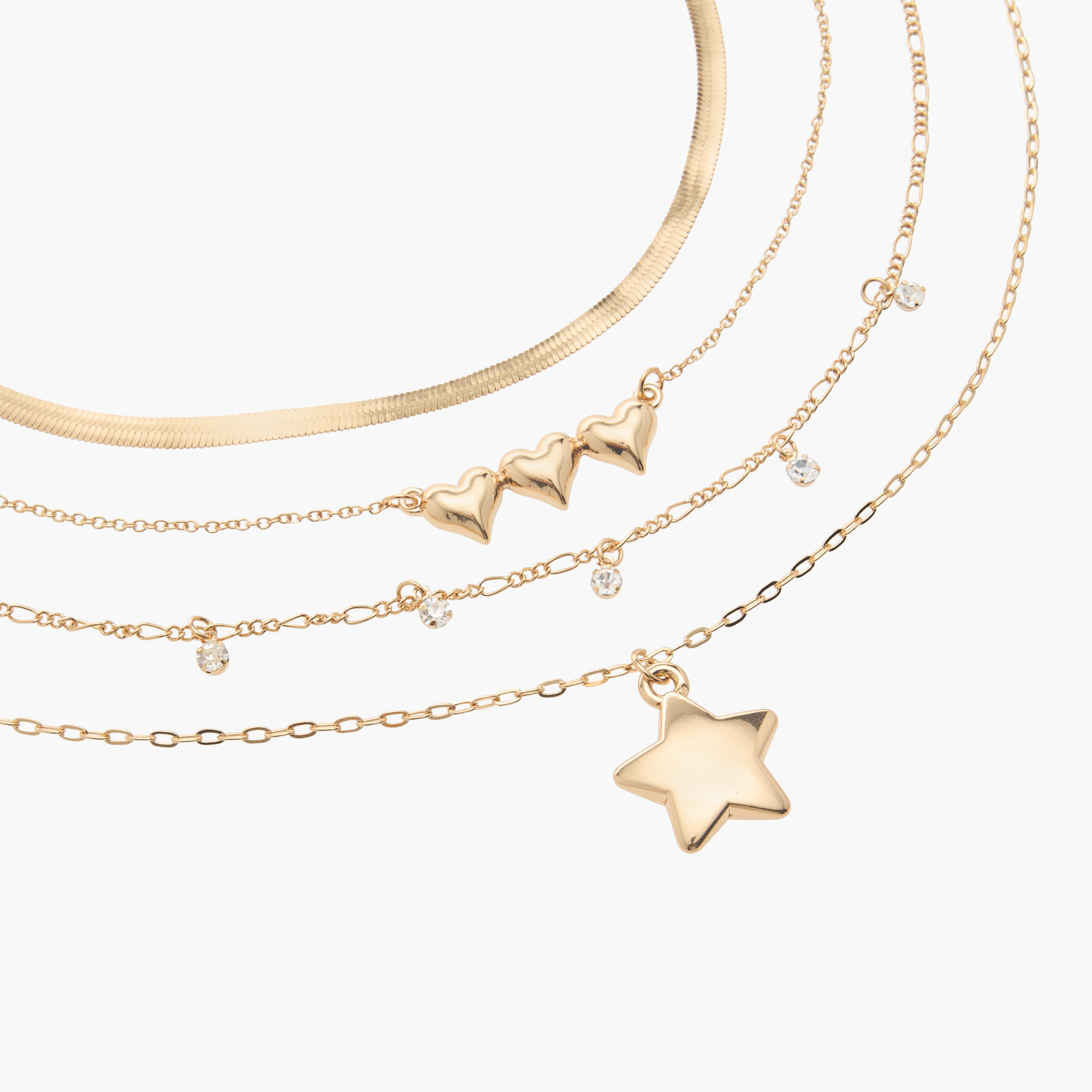 أعقاد متنوعة بمشبك إغلاق - طقم من 4 قطع-women-watchesandjewellery-jewellery-necklacesandpendants-image-2