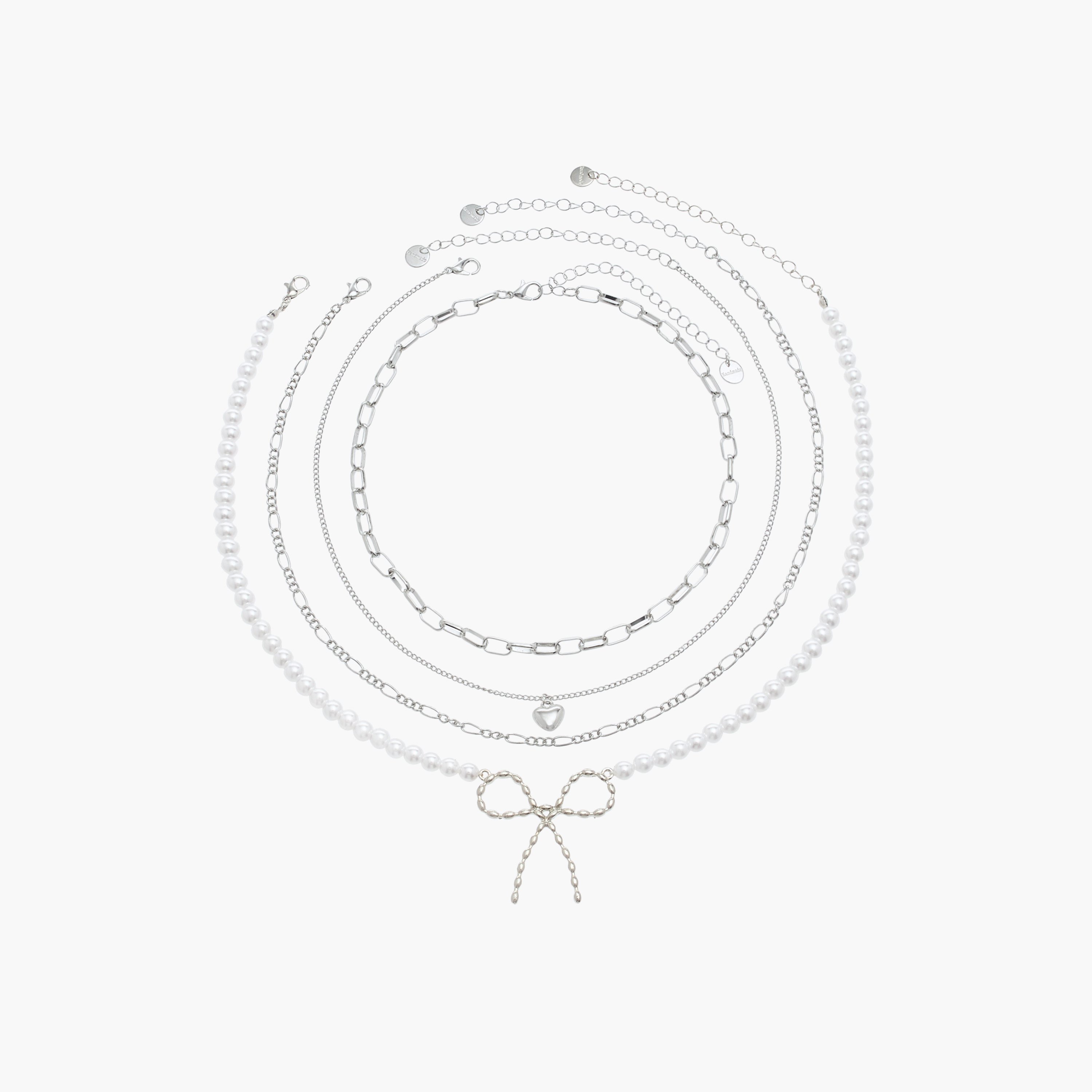 أعقاد متنوعة بمشبك إغلاق - طقم من 4 قطع-women-watchesandjewellery-jewellery-necklacesandpendants-image-1