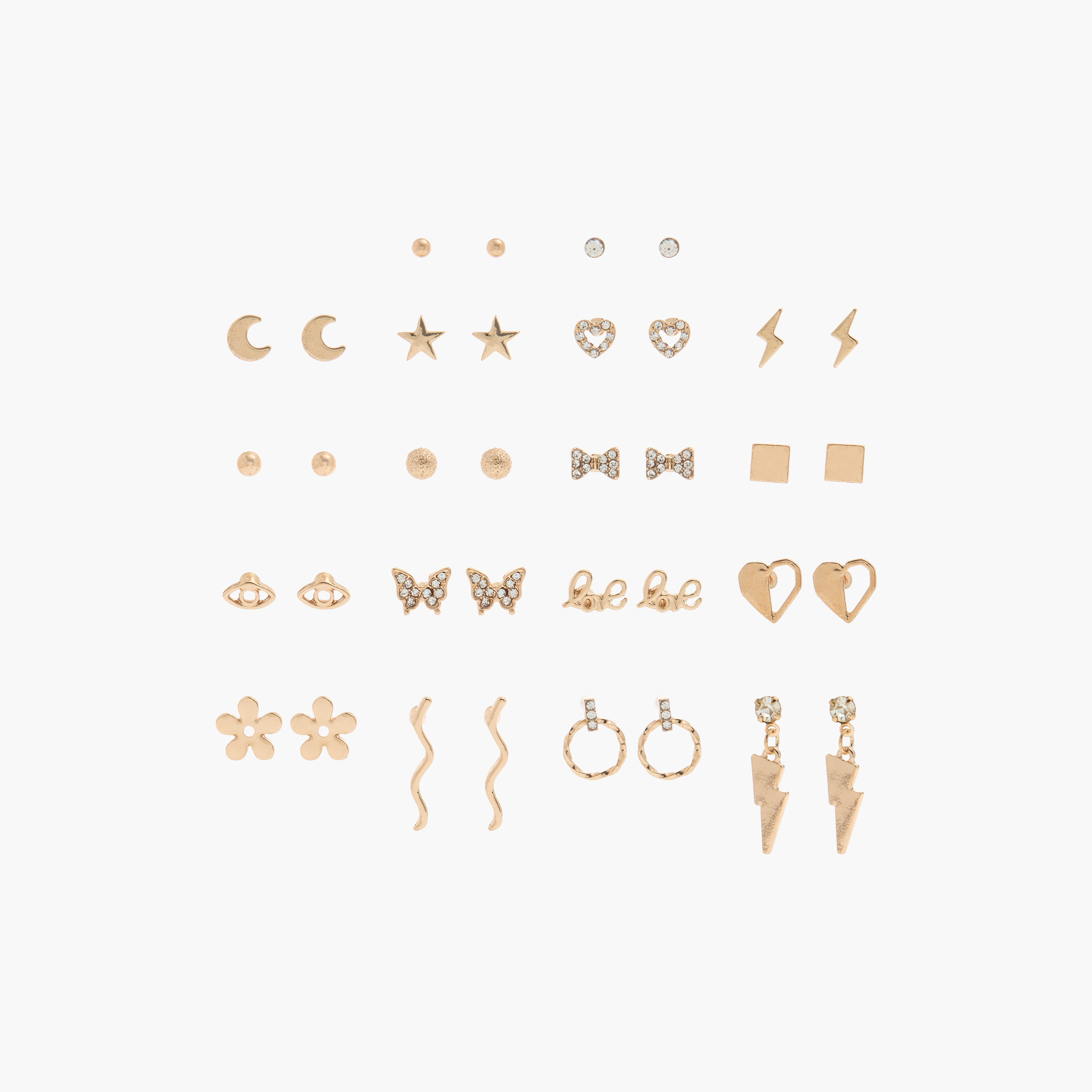 Assorted Stud Earrings with Pushback Closure - Set of 18-women-watchesandjewellery-jewellery-earrings-image-1