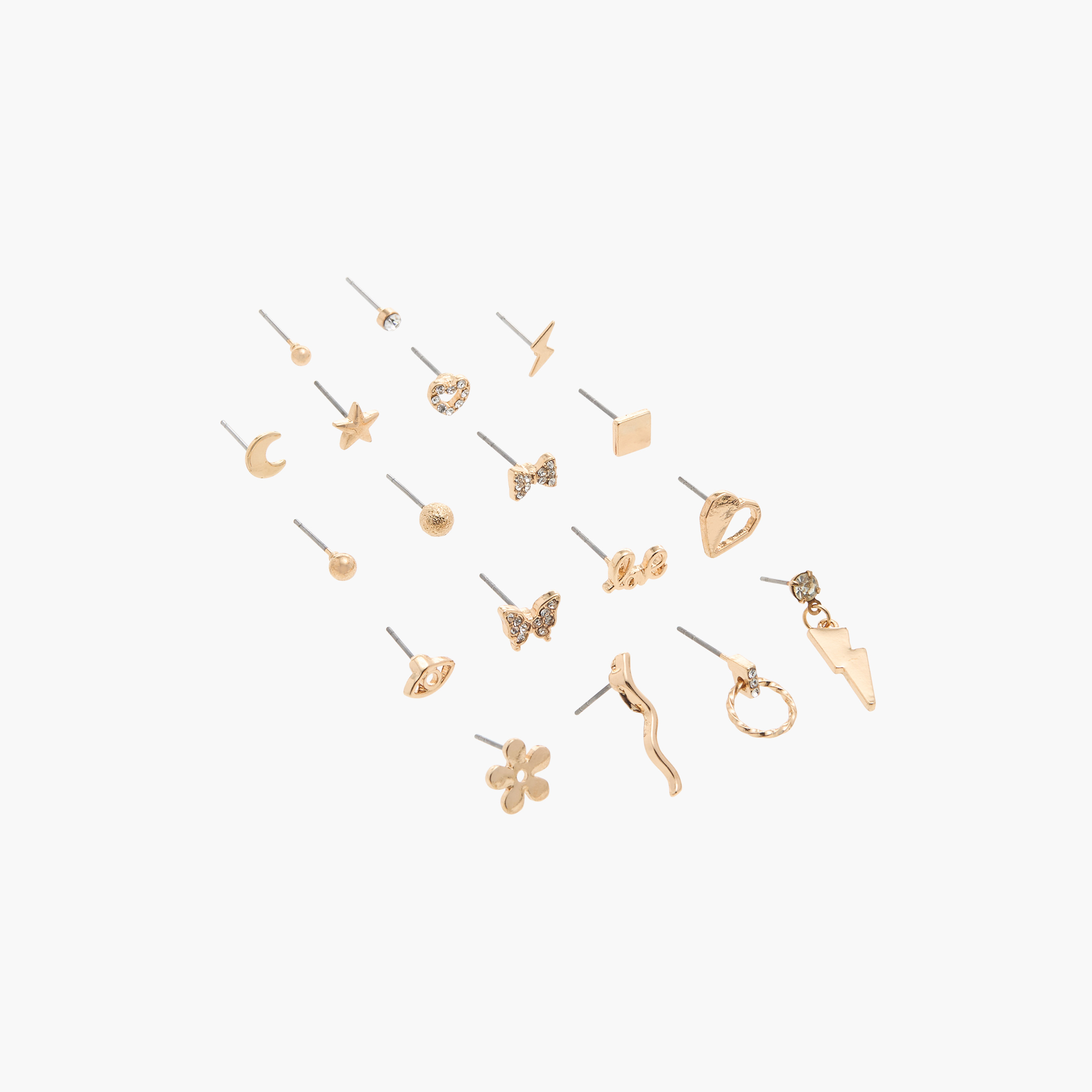 Assorted Stud Earrings with Pushback Closure - Set of 18-women-watchesandjewellery-jewellery-earrings-image-2