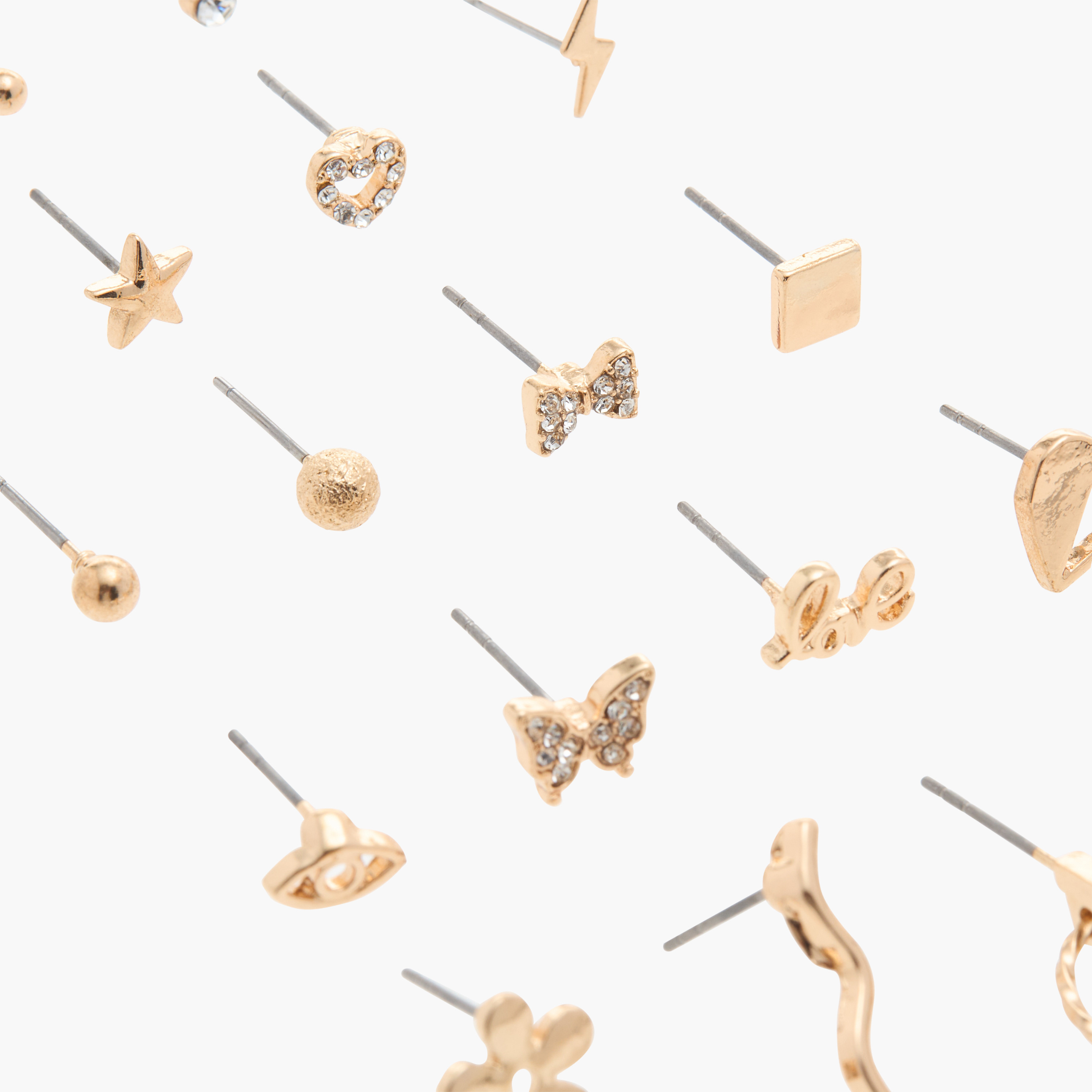 Assorted Stud Earrings with Pushback Closure - Set of 18-women-watchesandjewellery-jewellery-earrings-image-3