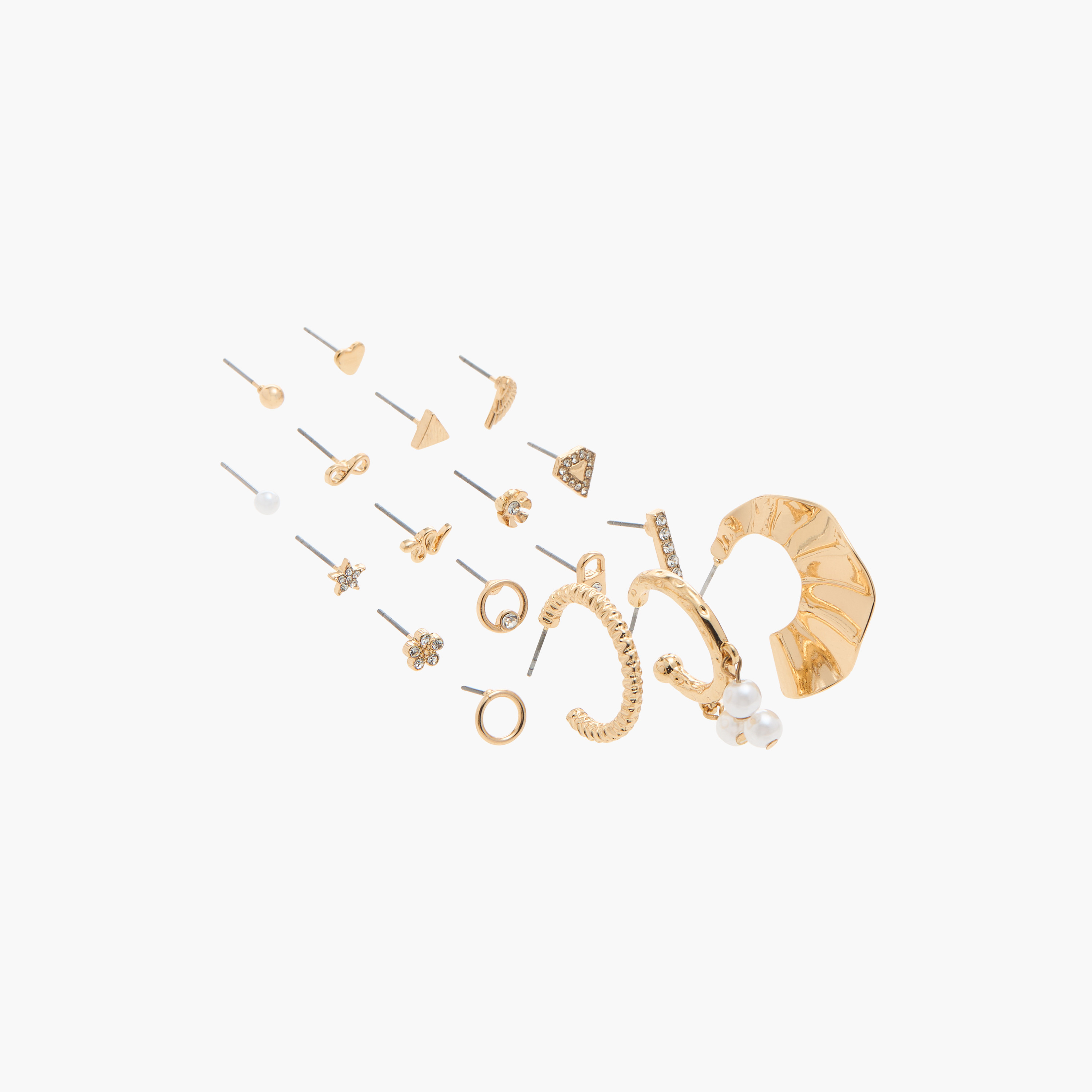 Assorted Stud Earrings with Pushback Closure - Set of 18-women-watchesandjewellery-jewellery-earrings-image-2