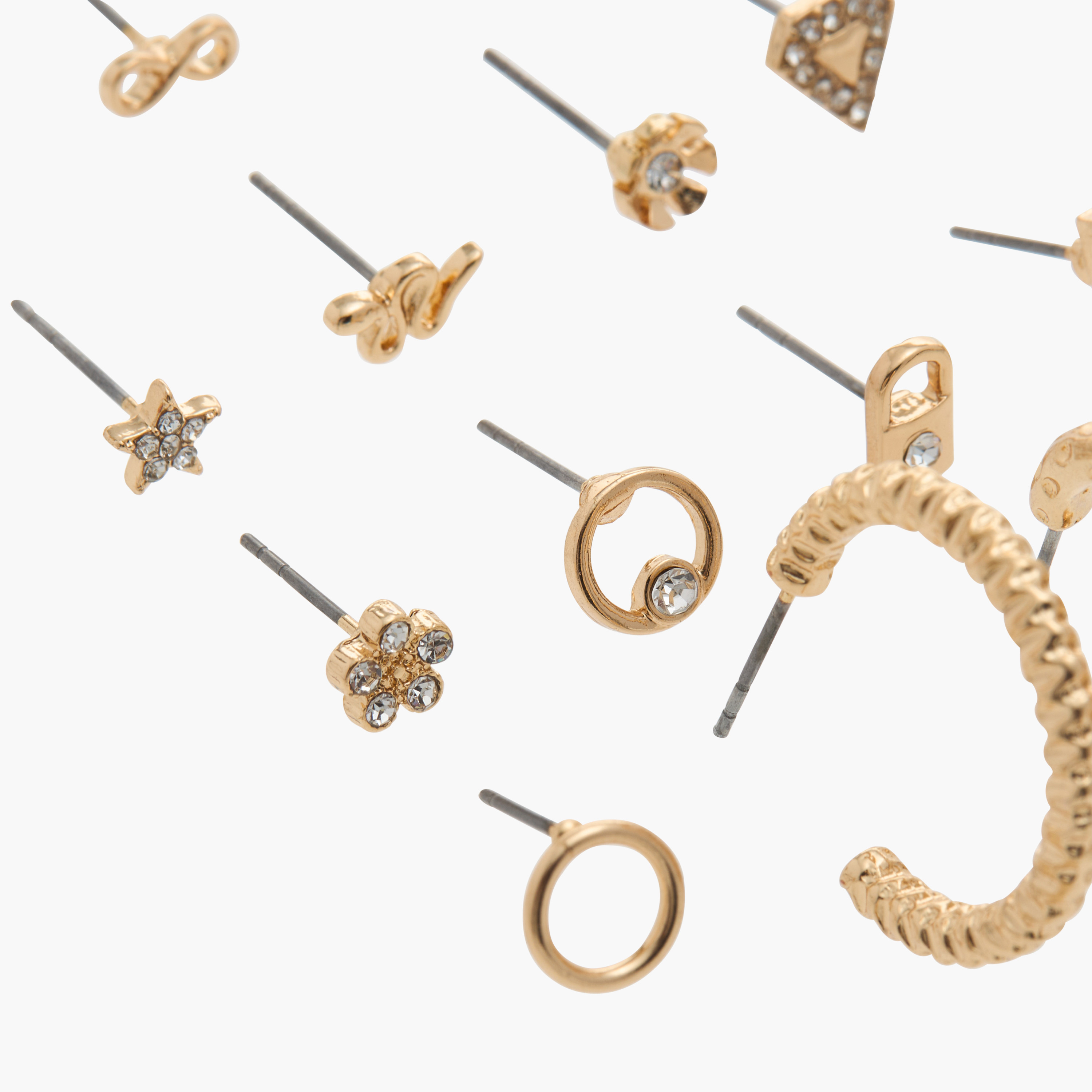 Assorted Stud Earrings with Pushback Closure - Set of 18-women-watchesandjewellery-jewellery-earrings-image-3