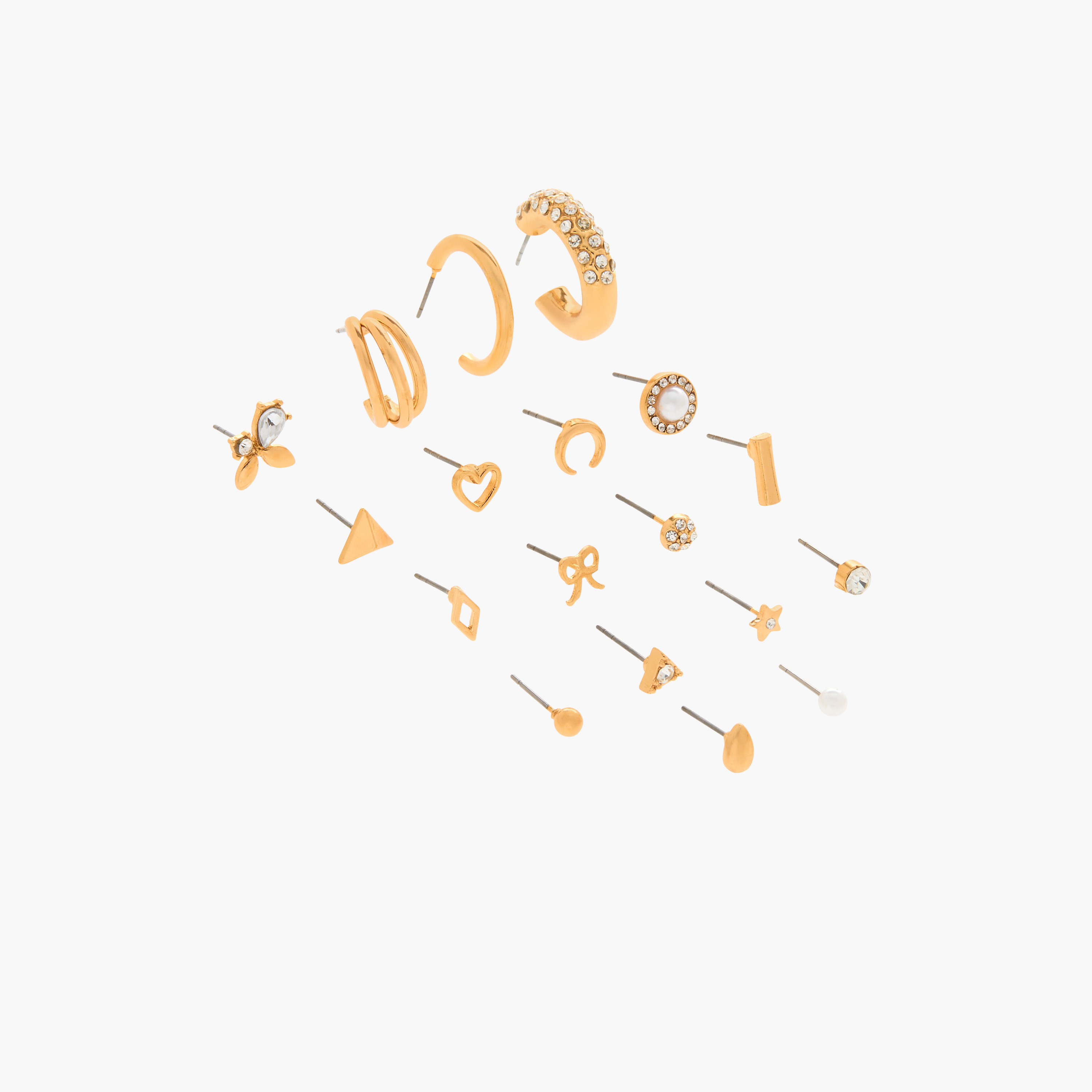 Assorted Stud Earrings - Set of 18-women-watchesandjewellery-jewellery-earrings-image-2