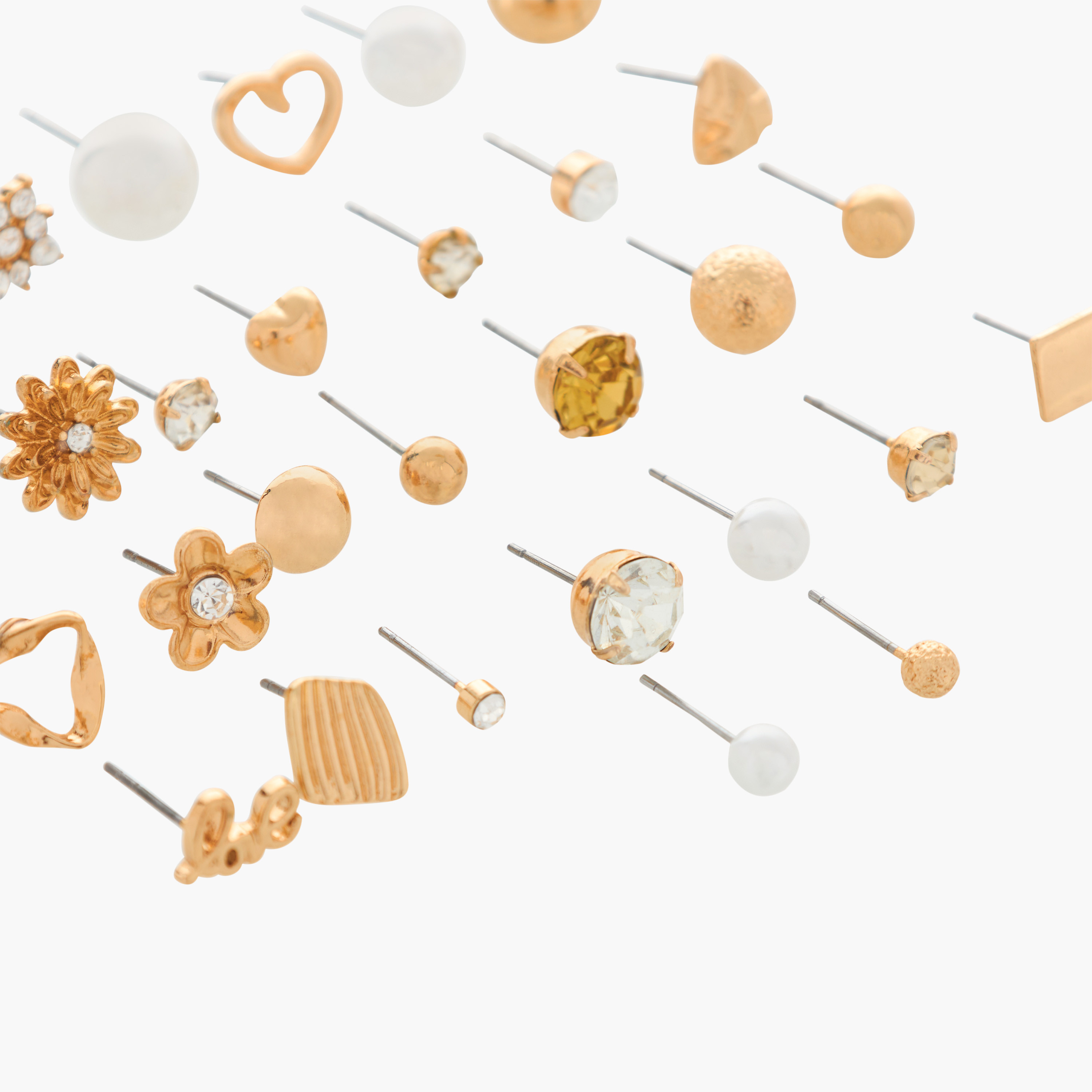 Assorted Stud Earring with Pushback Closure - Set of 30-women-watchesandjewellery-jewellery-earrings-image-3