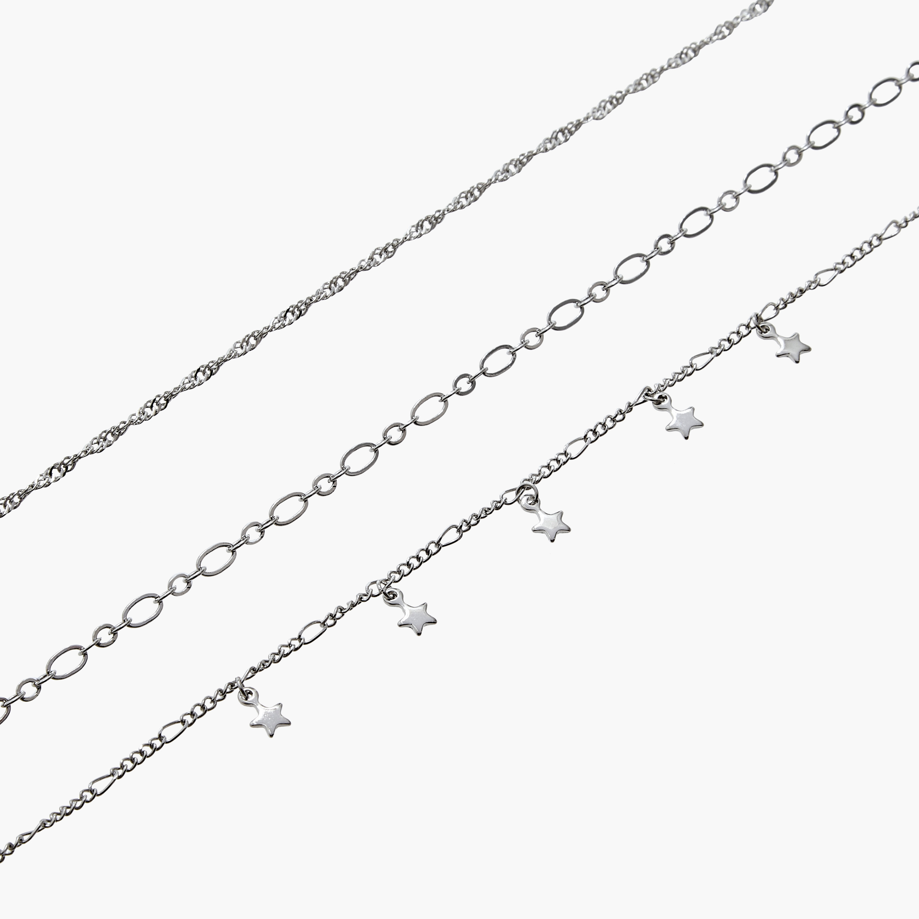 خلاخيل متنوعة بمشبك إغلاق - طقم 3 قطع-women-watchesandjewellery-jewellery-anklets-image-6