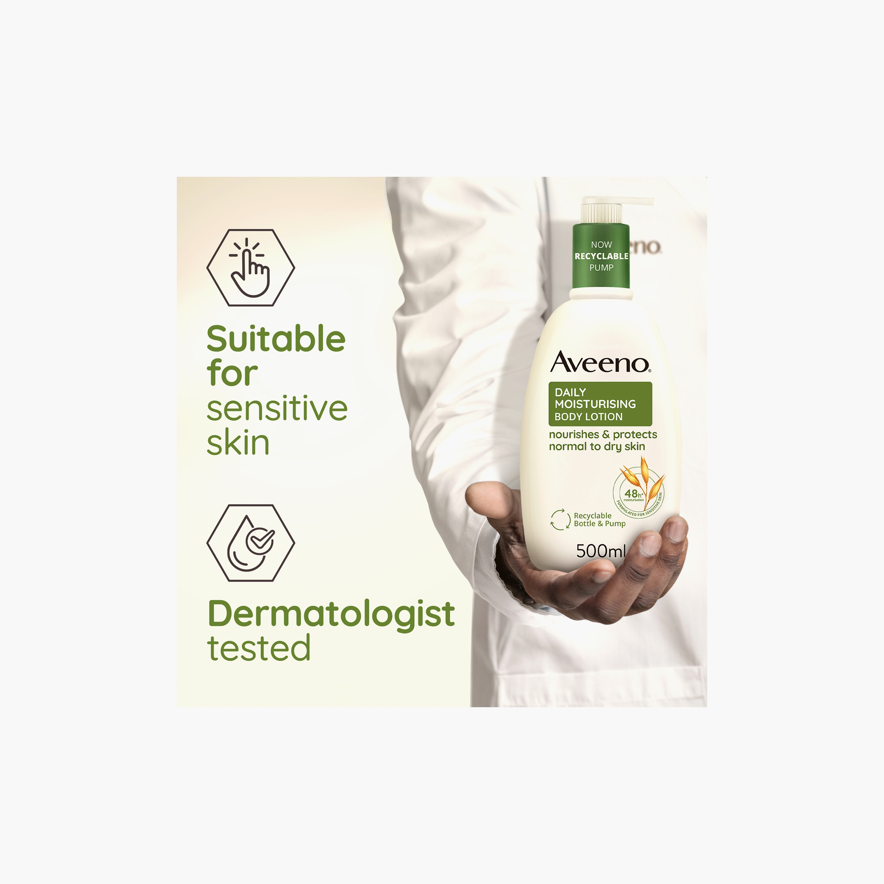 Aveeno Daily Moisturising Body Lotion, 500 ml-baby-bathandcare-hairbodyskincare-lotionsandcreams-image-4