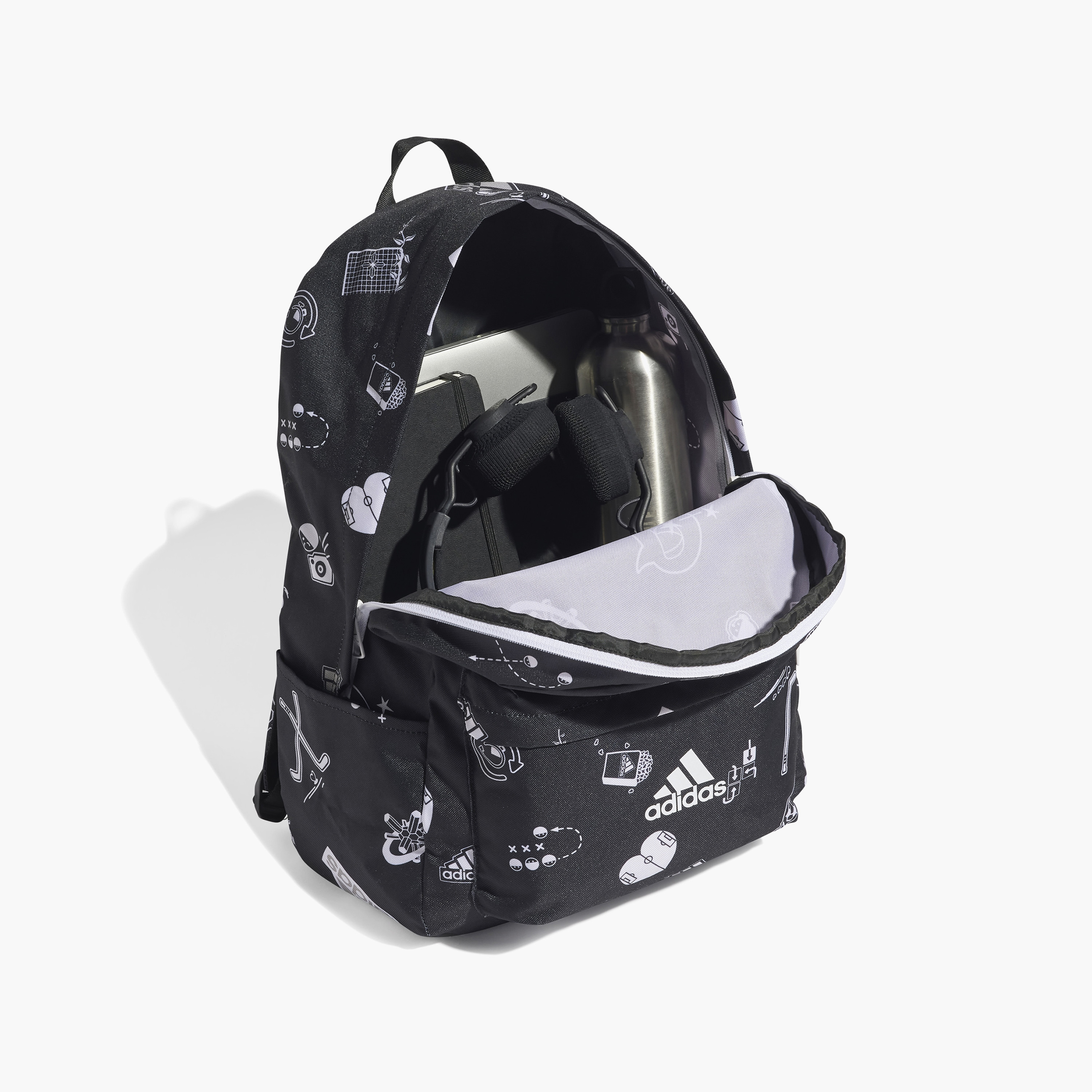 adidas Classic Brand Love Printed Backpack IX8169 | OE-school-bagsandbackpacks-backpacks-image-3
