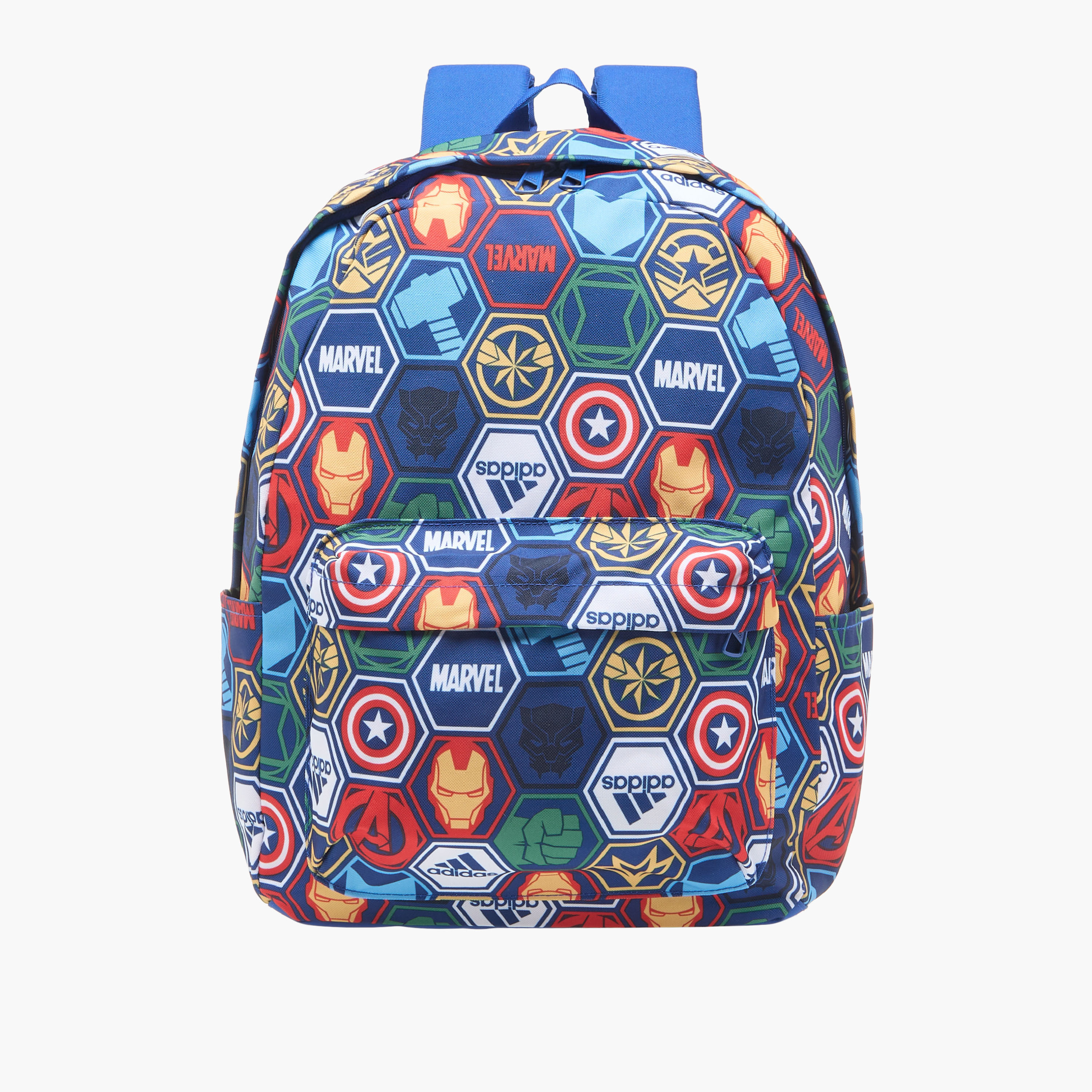 Adidas Avengers Print Backpack with Adjustable Shoulder Straps and Zip Closure-school-bagsandbackpacks-backpacks-image-1