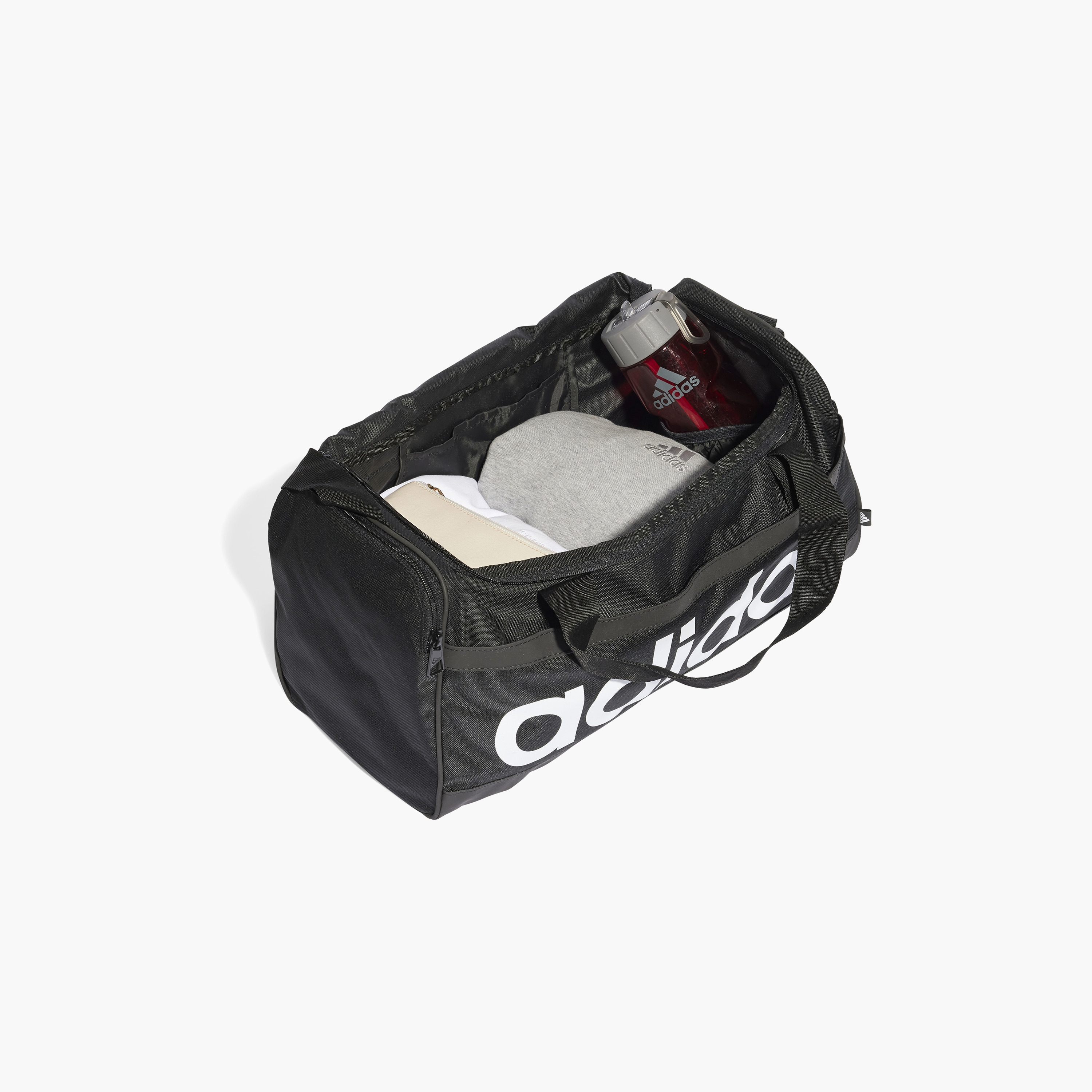 حقيبة دافل ذات إسينشالز بعلامة تجارية مطبوعة من أديداس | OE-sports-gear-gym-image-9