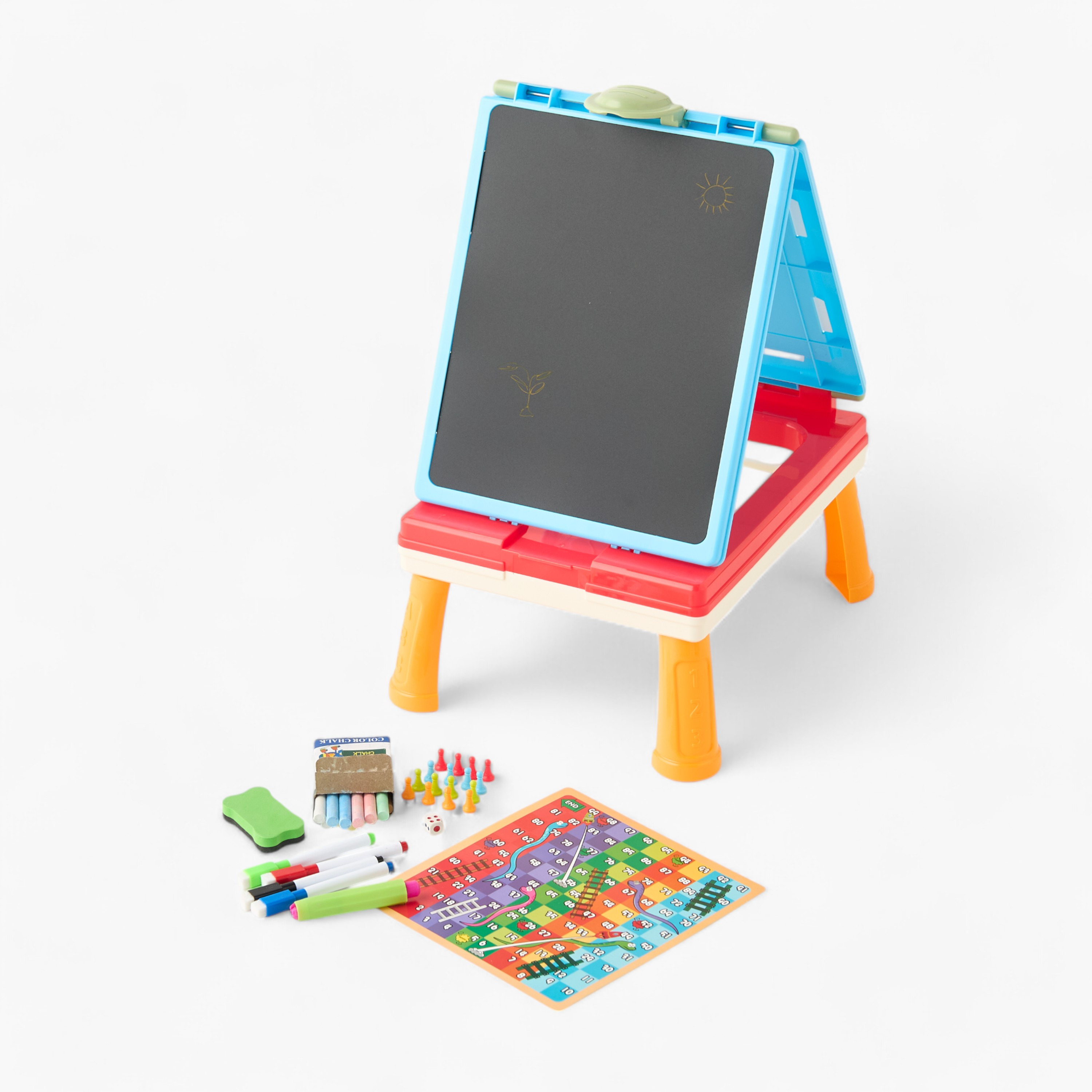 Talented Painter Double-Sided Writing Board with Board Games-toys-babyandtoddlertoys-learningtoys-image-1