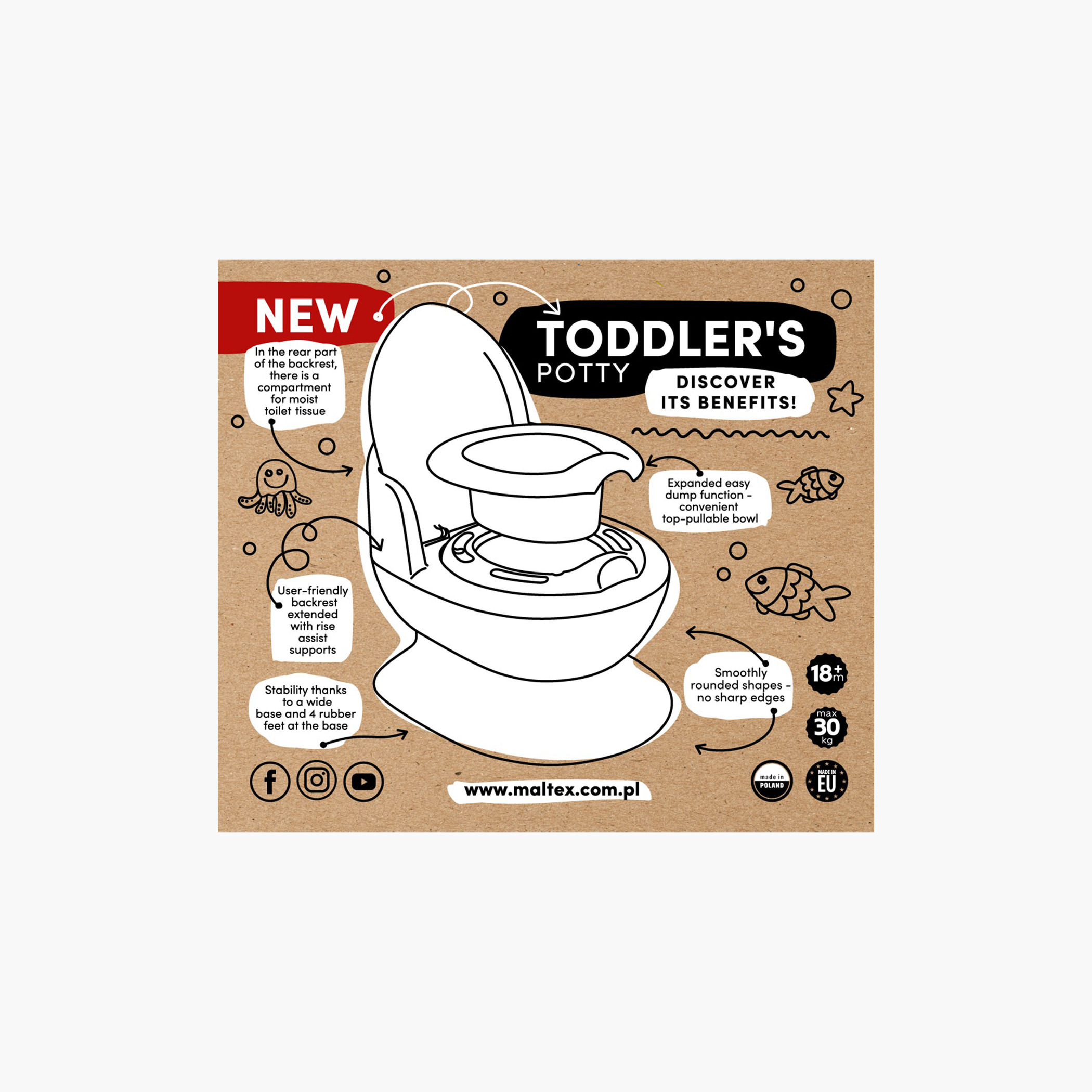 مقعد تدريب سادة للمرحاض من مالتكس-baby-diapering-pottytraining-image-1