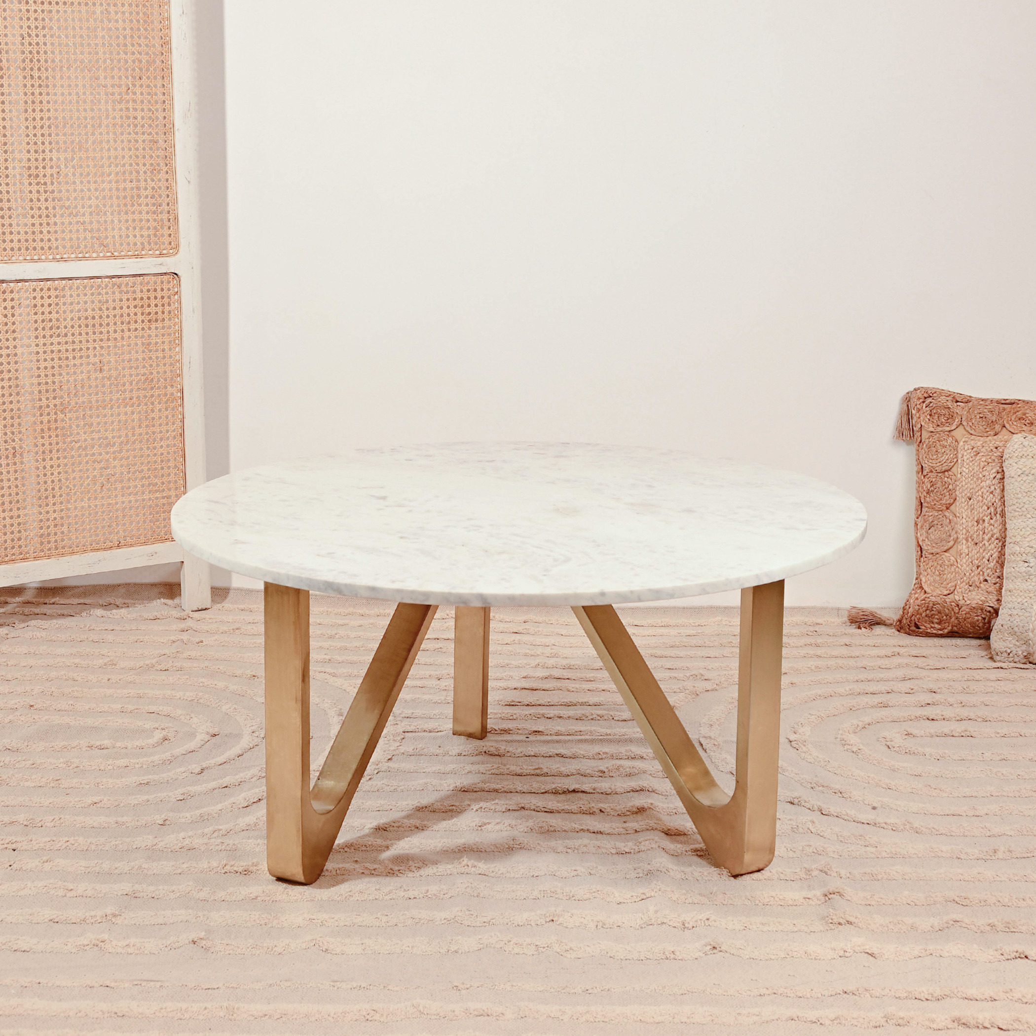 Crafted by Lifestyle Marble Top Coffee Table - 90x45 cms-furniture-livingroom-coffeetables-image-2