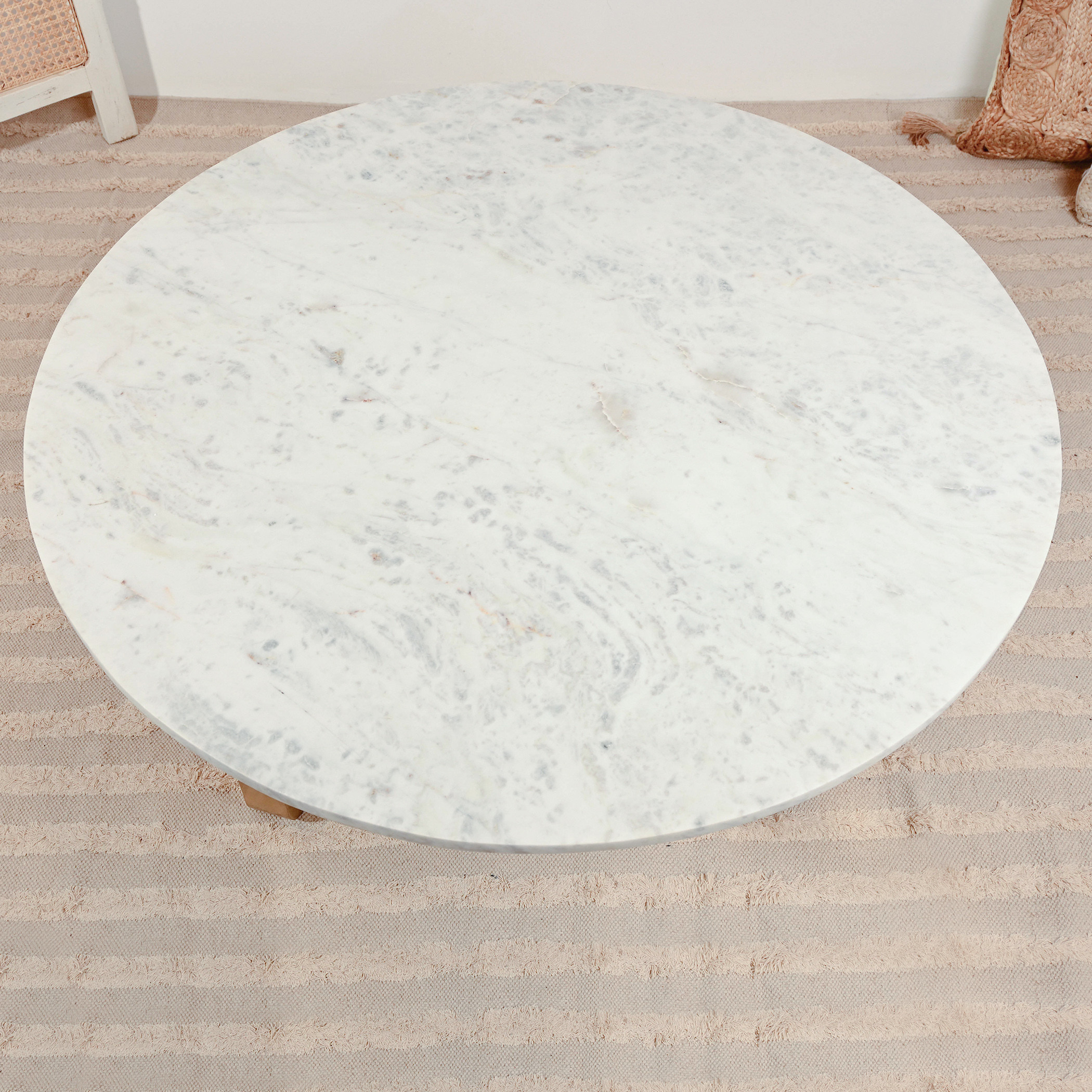 Crafted by Lifestyle Marble Top Coffee Table - 90x45 cms-furniture-livingroom-coffeetables-image-5