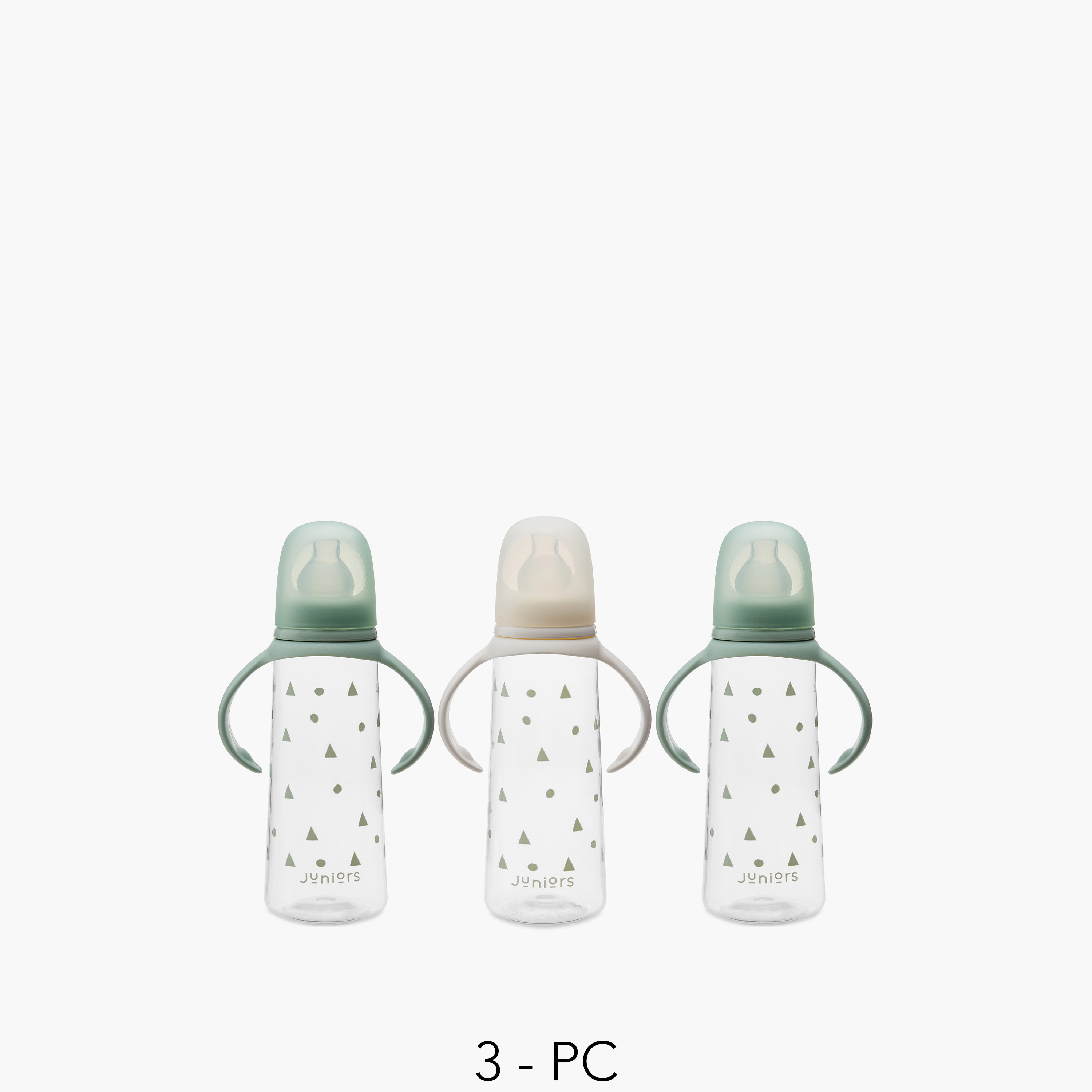 Juniors 3-Piece Star Print Feeding Bottle Set - 250 ml-baby-feeding-feedingbottles-bottlesandteats-image-1