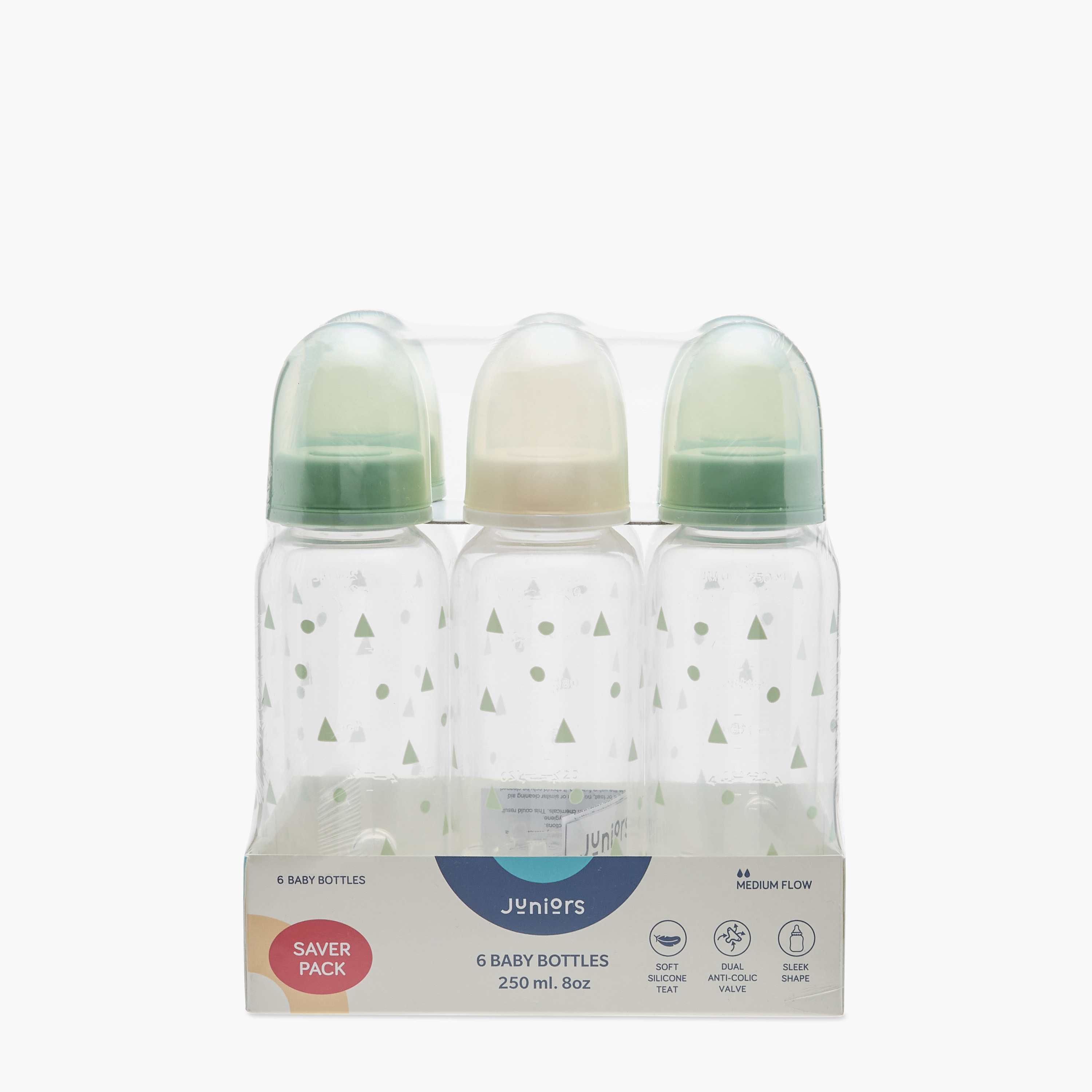 Juniors 6-Piece Star Print Feeding Bottle Set - 250 ml-baby-feeding-feedingbottles-bottlesandteats-image-17