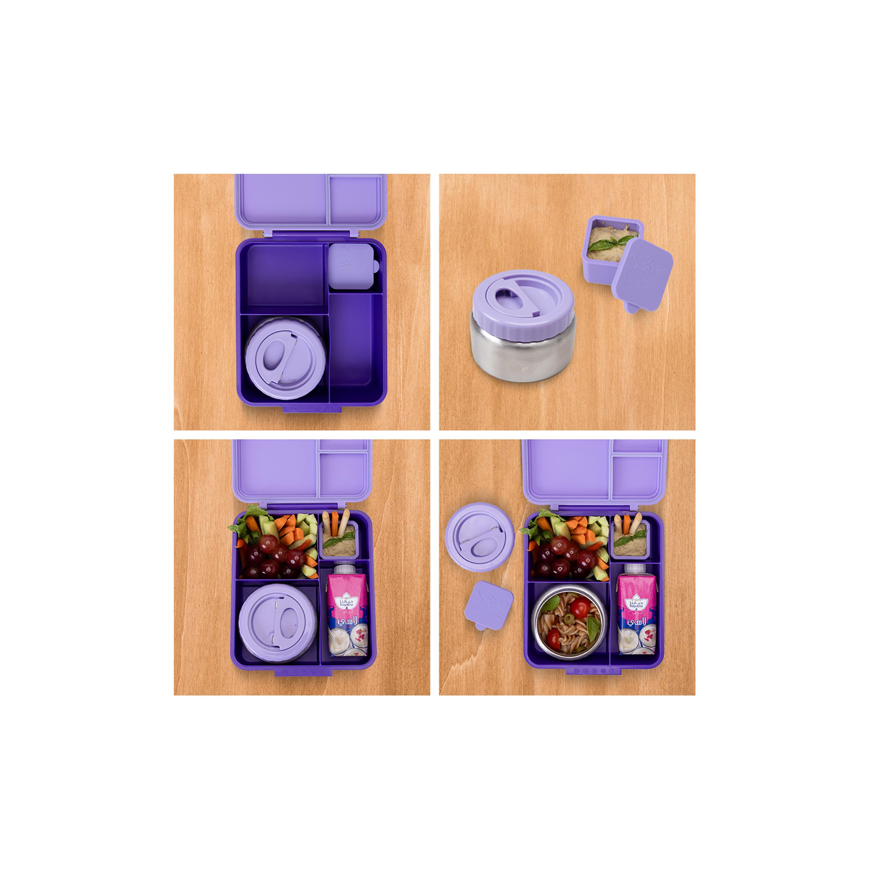 صندوق غداء بينتو جامبو مع ترمس وجرة غمس من إيزي كيدز-school-lunchessentials-lunchboxes-image-9
